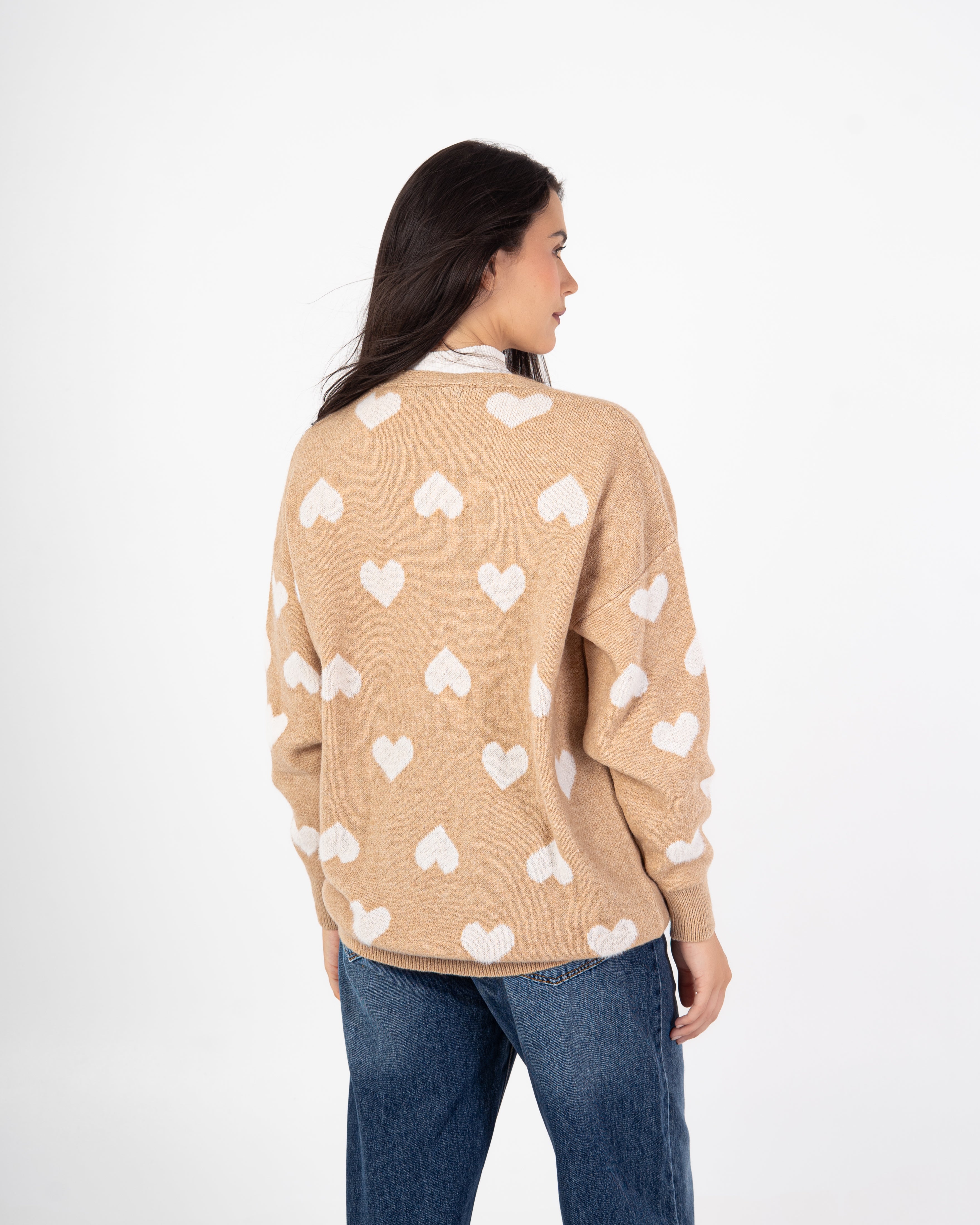 Knitwear Cardigan – Heart Pattern