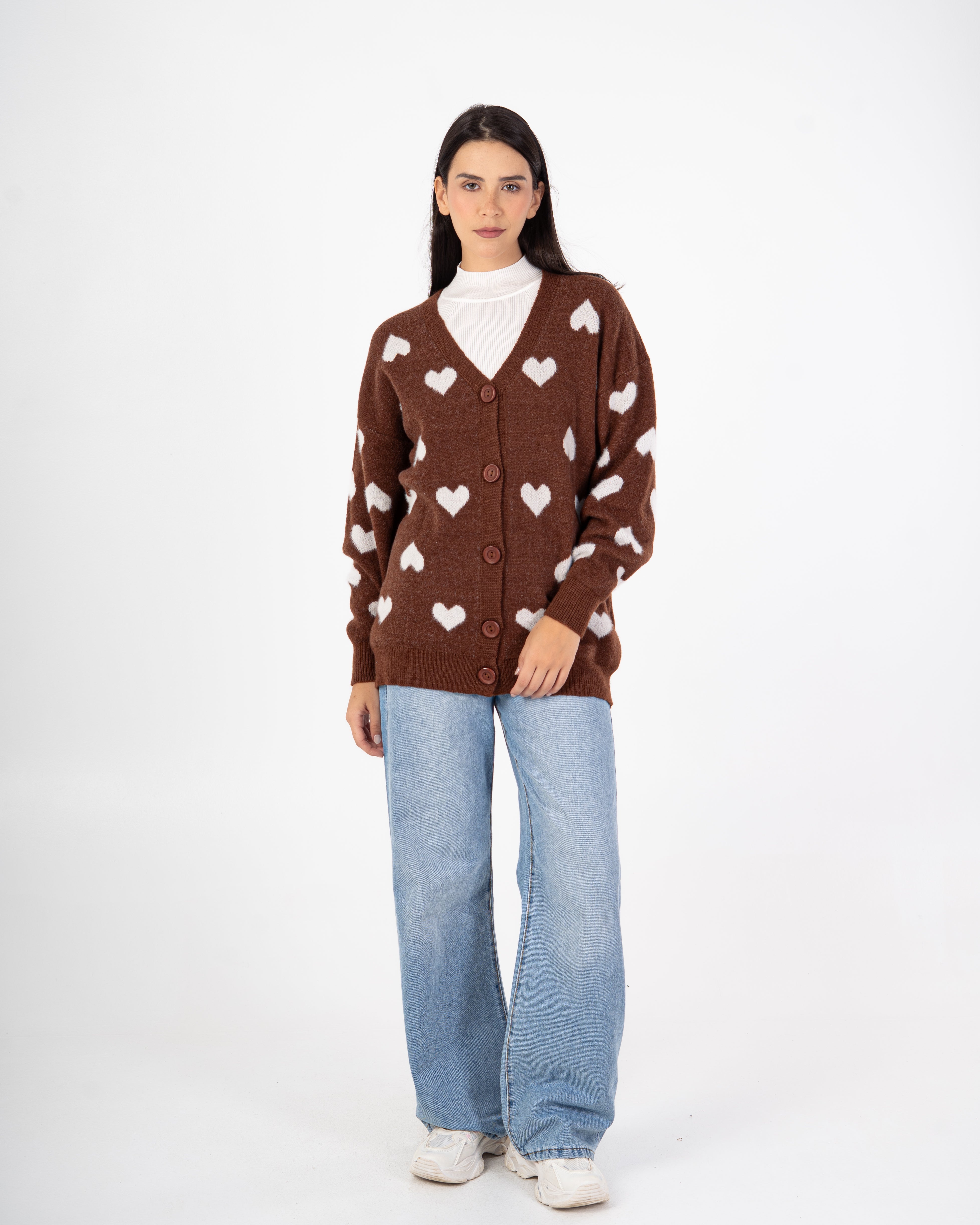 Knitwear Cardigan – Heart Pattern