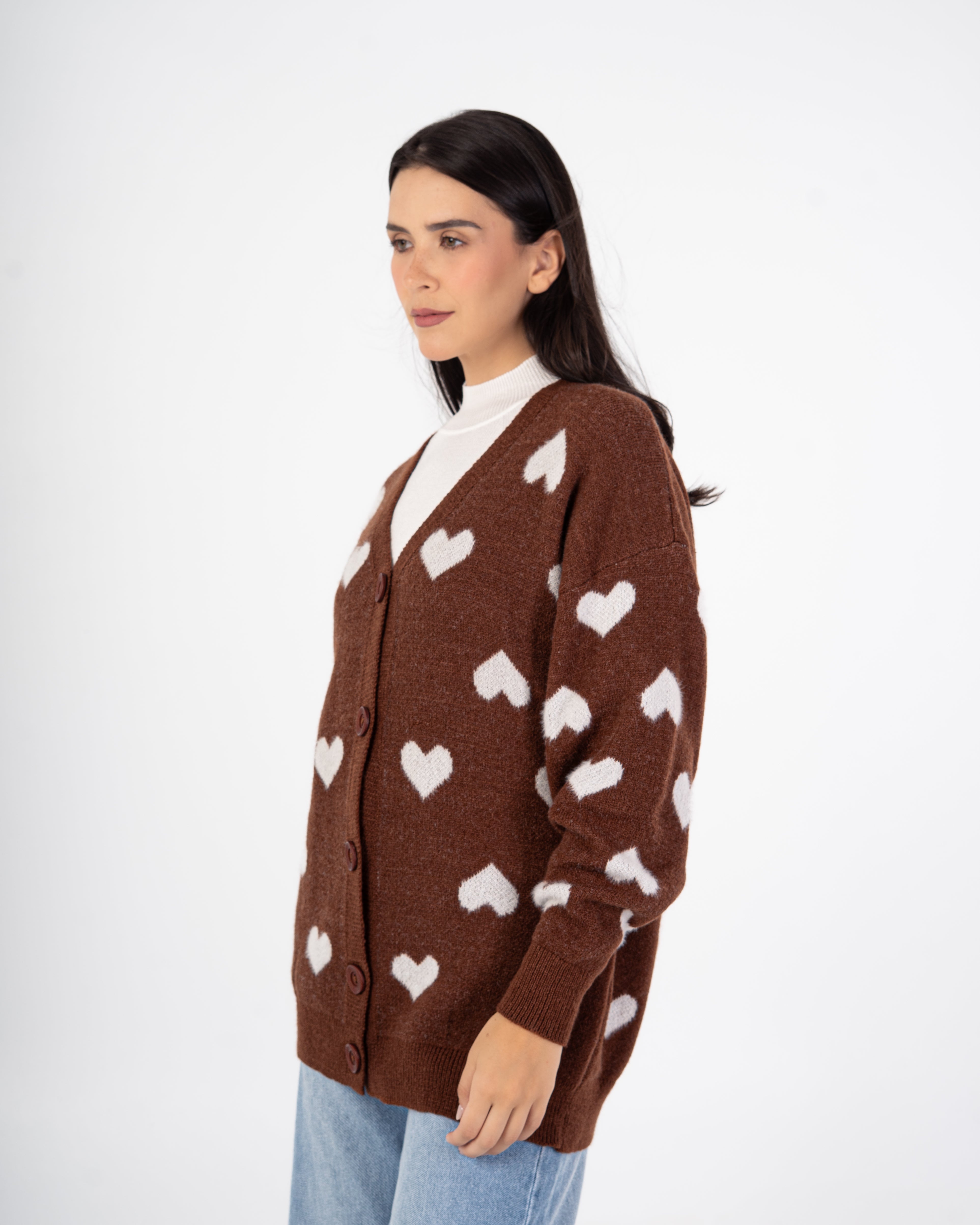 Knitwear Cardigan – Heart Pattern