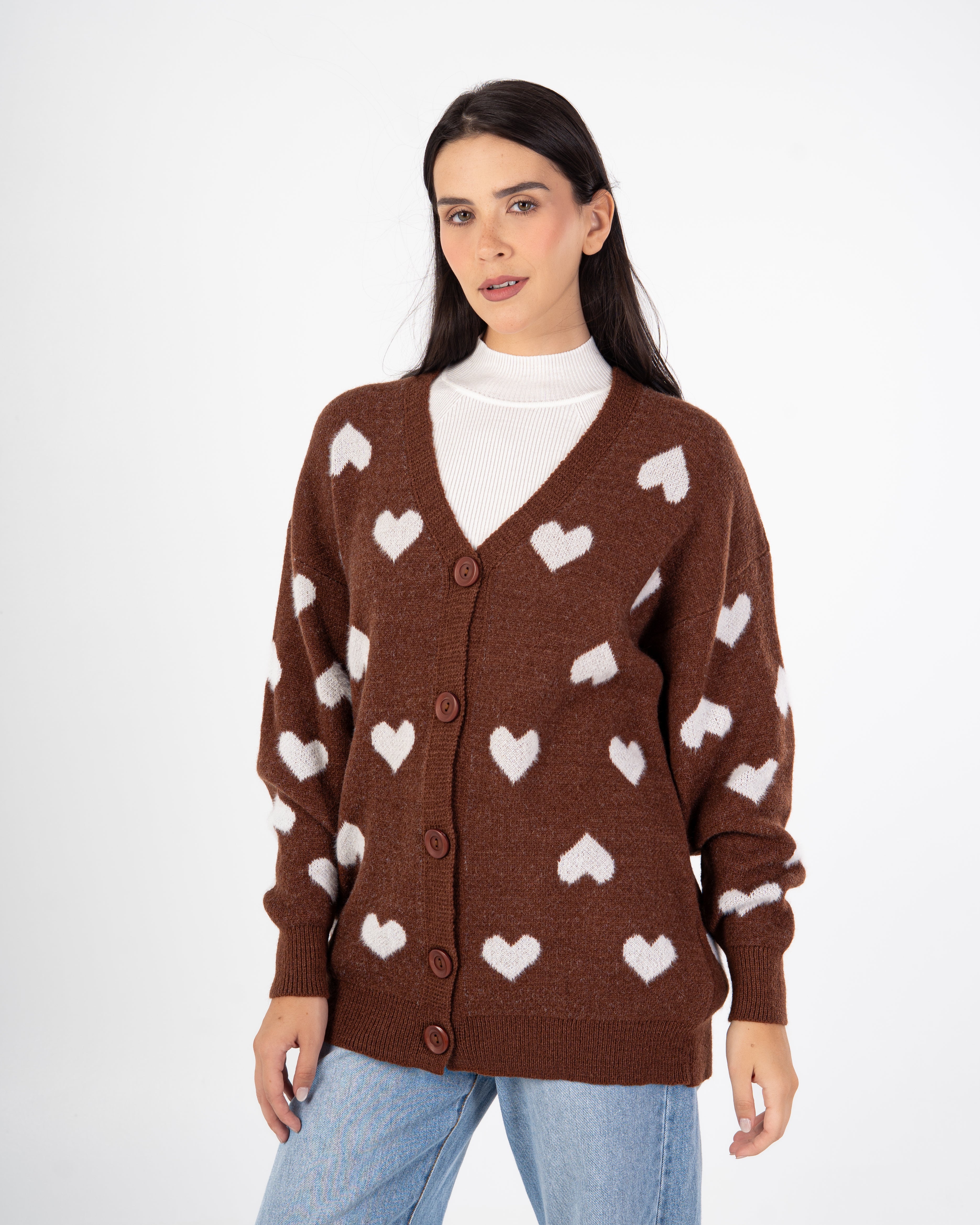 Knitwear Cardigan – Heart Pattern