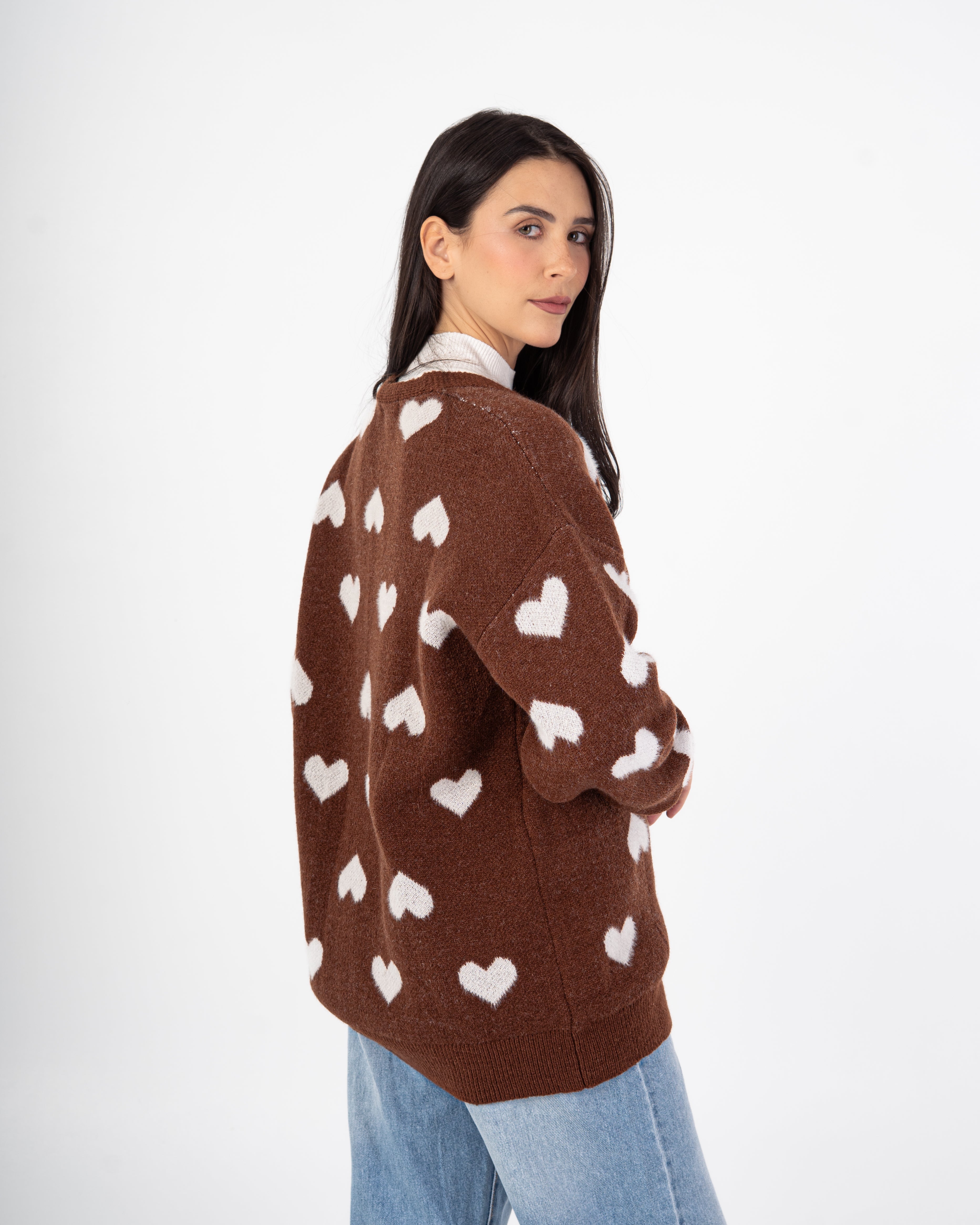 Knitwear Cardigan – Heart Pattern