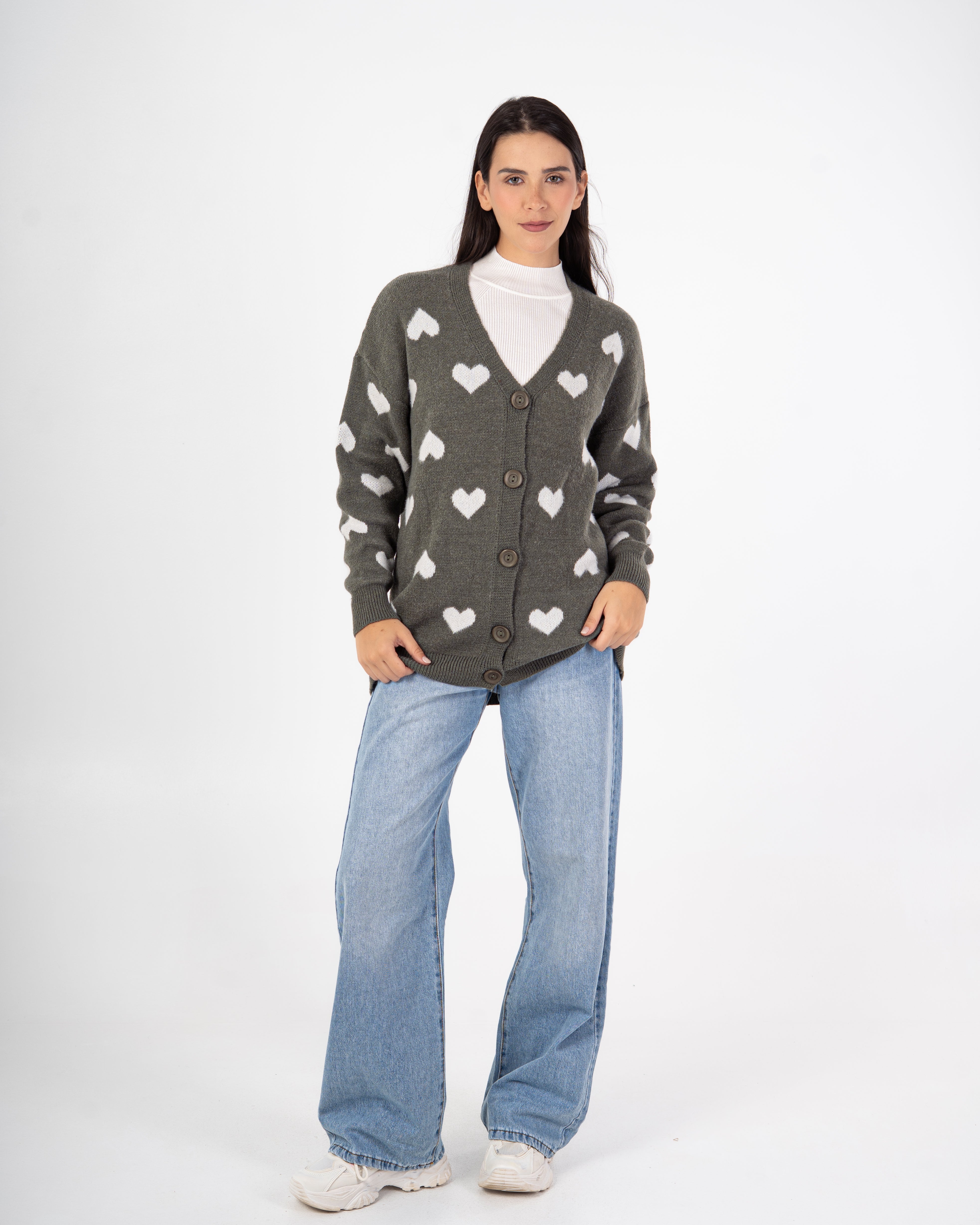 Knitwear Cardigan – Heart Pattern