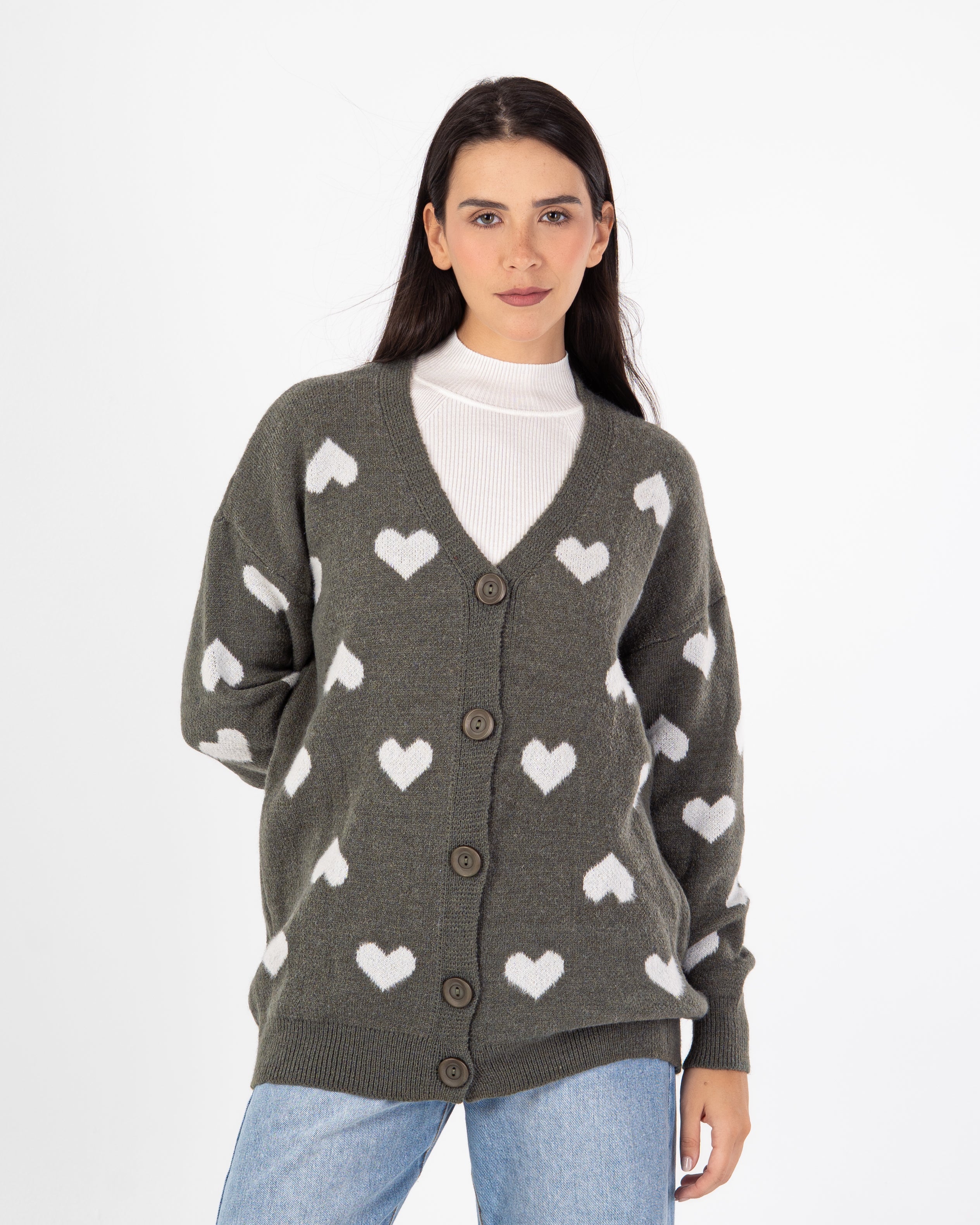 Knitwear Cardigan – Heart Pattern