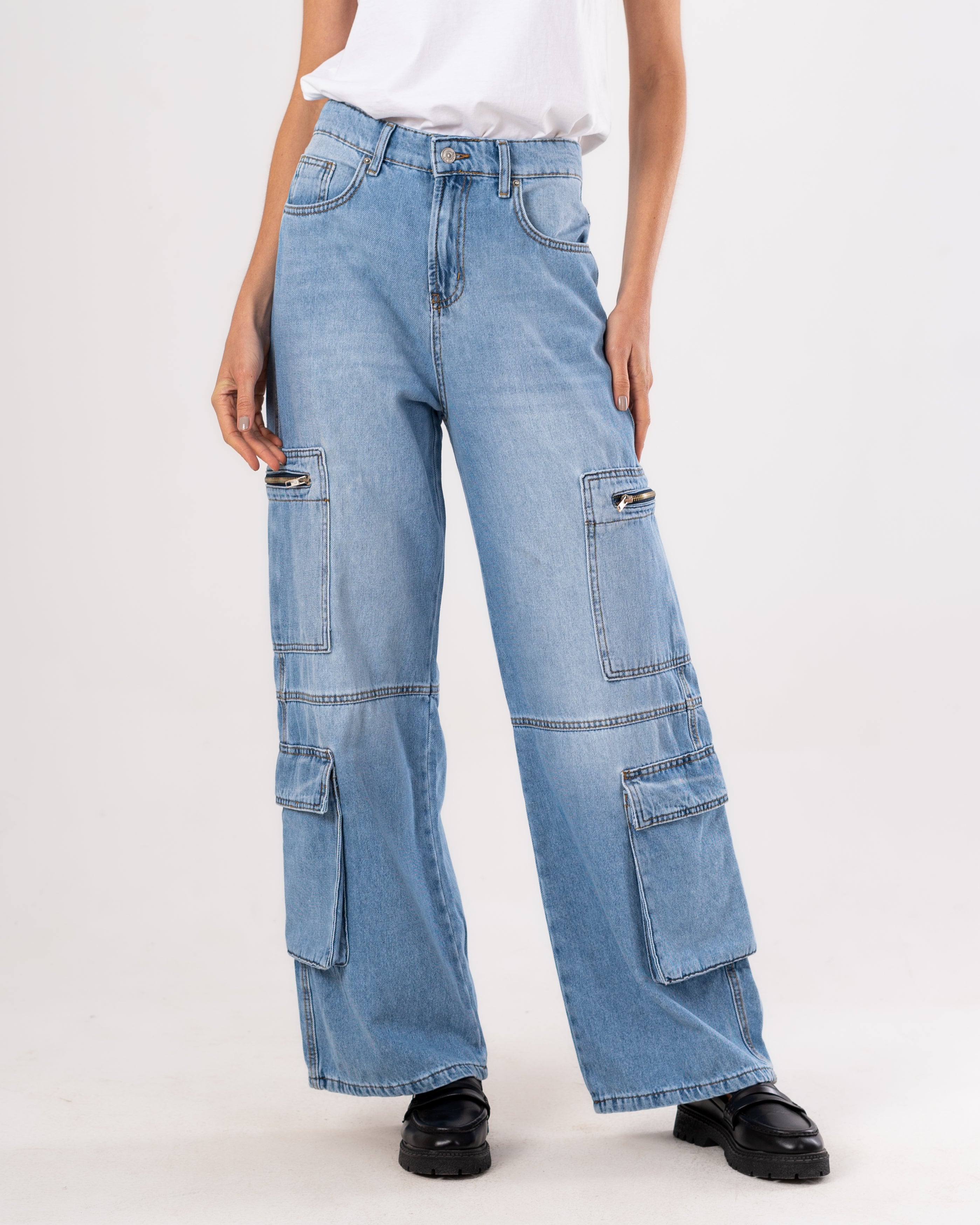 Denim Trouser - With Large Pockets