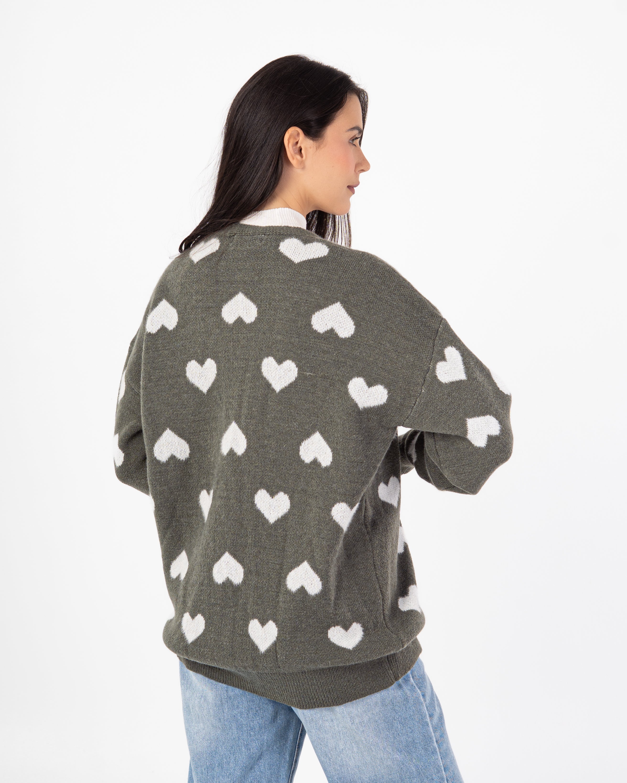 Knitwear Cardigan – Heart Pattern