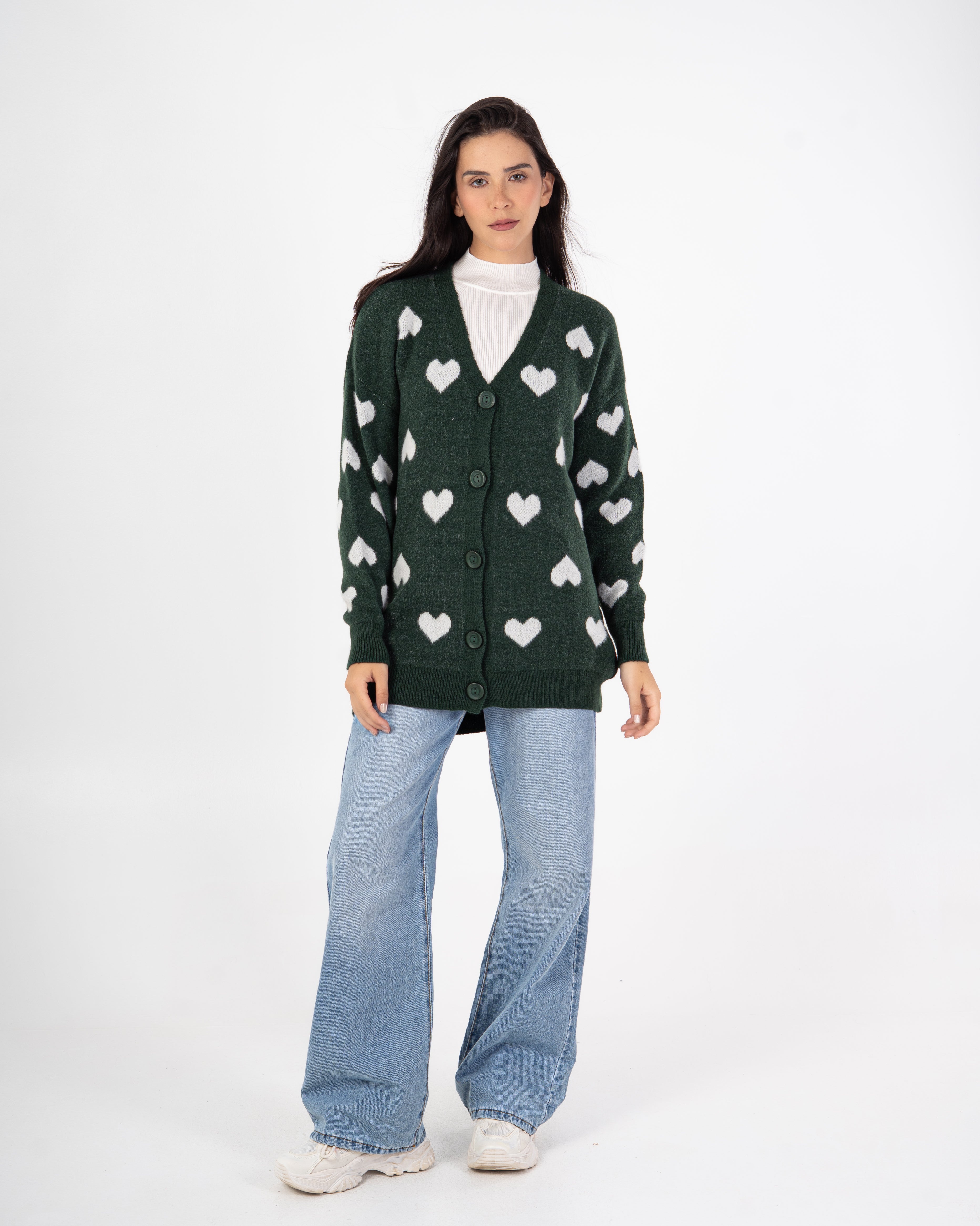 Knitwear Cardigan – Heart Pattern