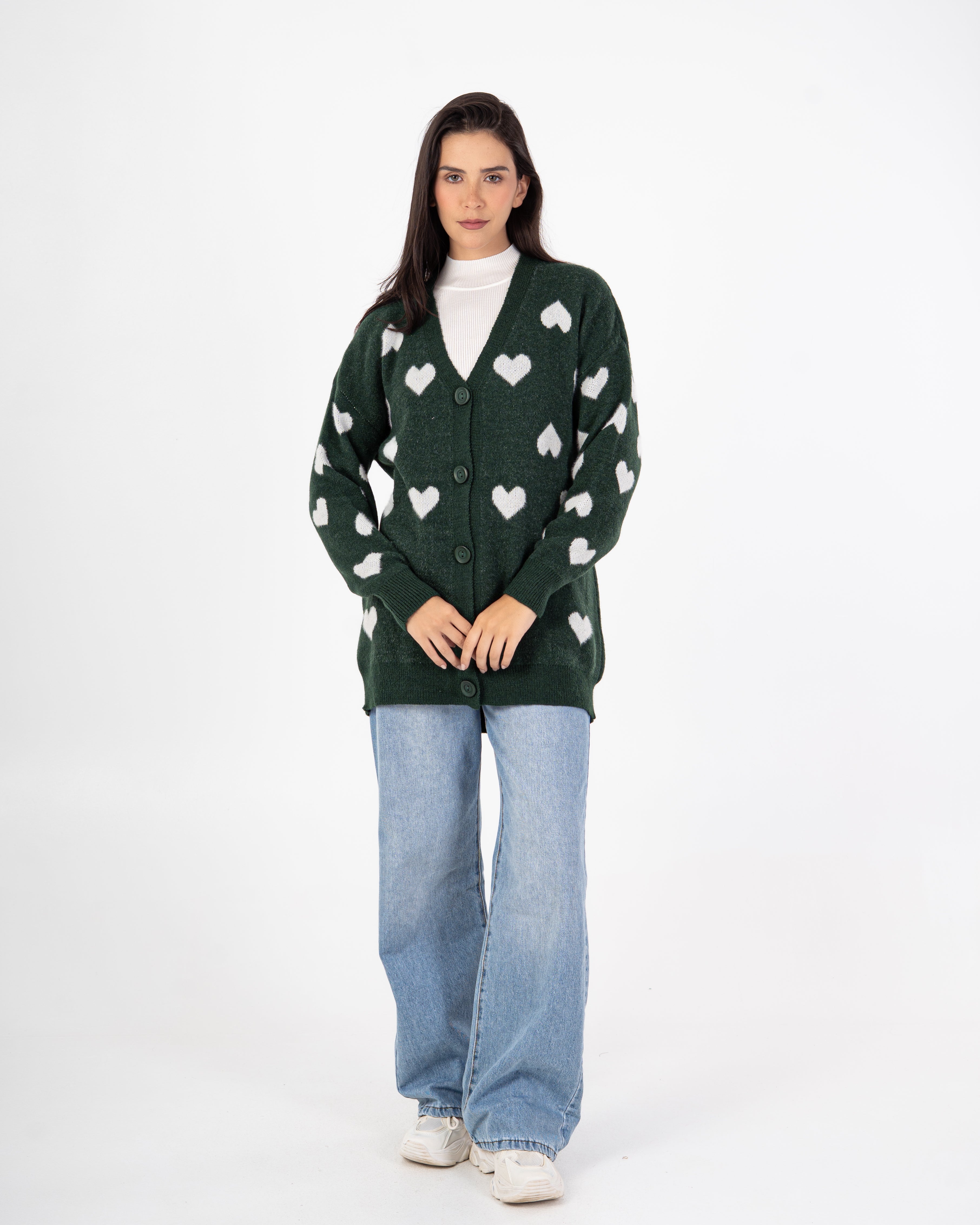 Knitwear Cardigan – Heart Pattern