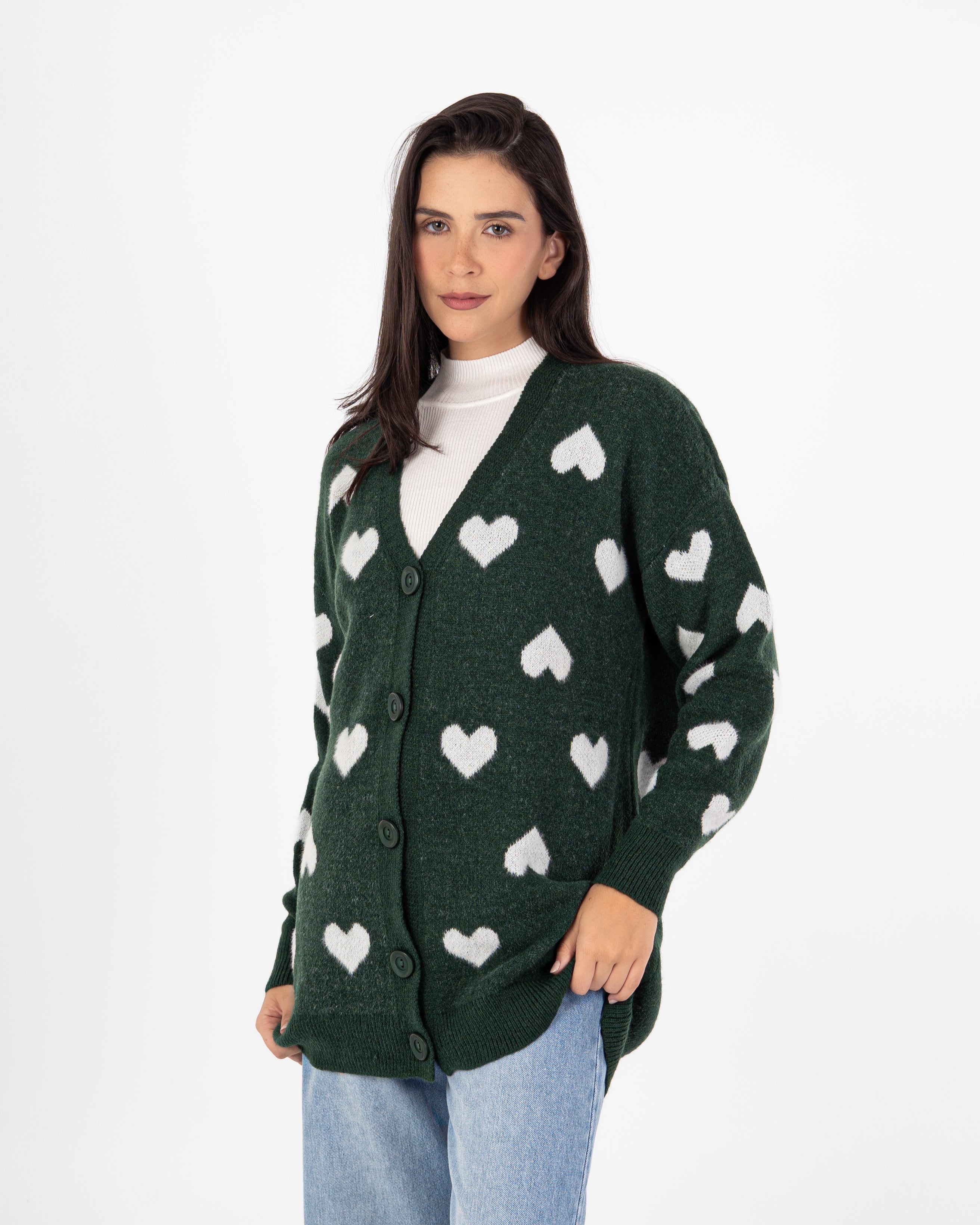 Knitwear Cardigan – Heart Pattern