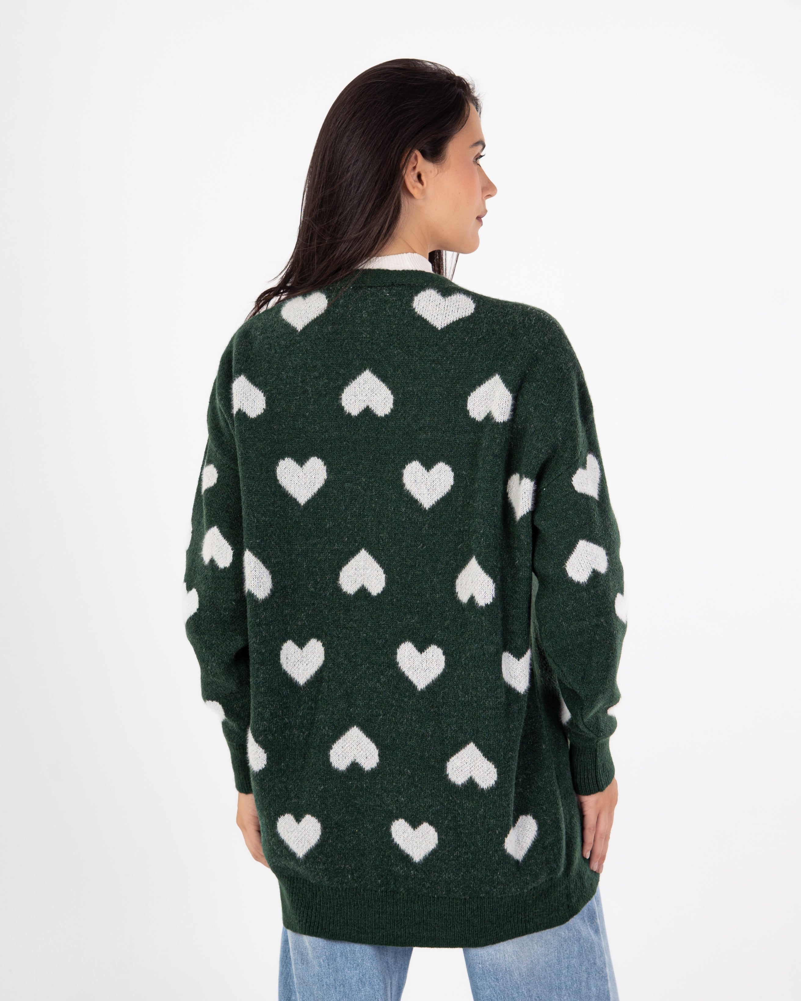Knitwear Cardigan – Heart Pattern