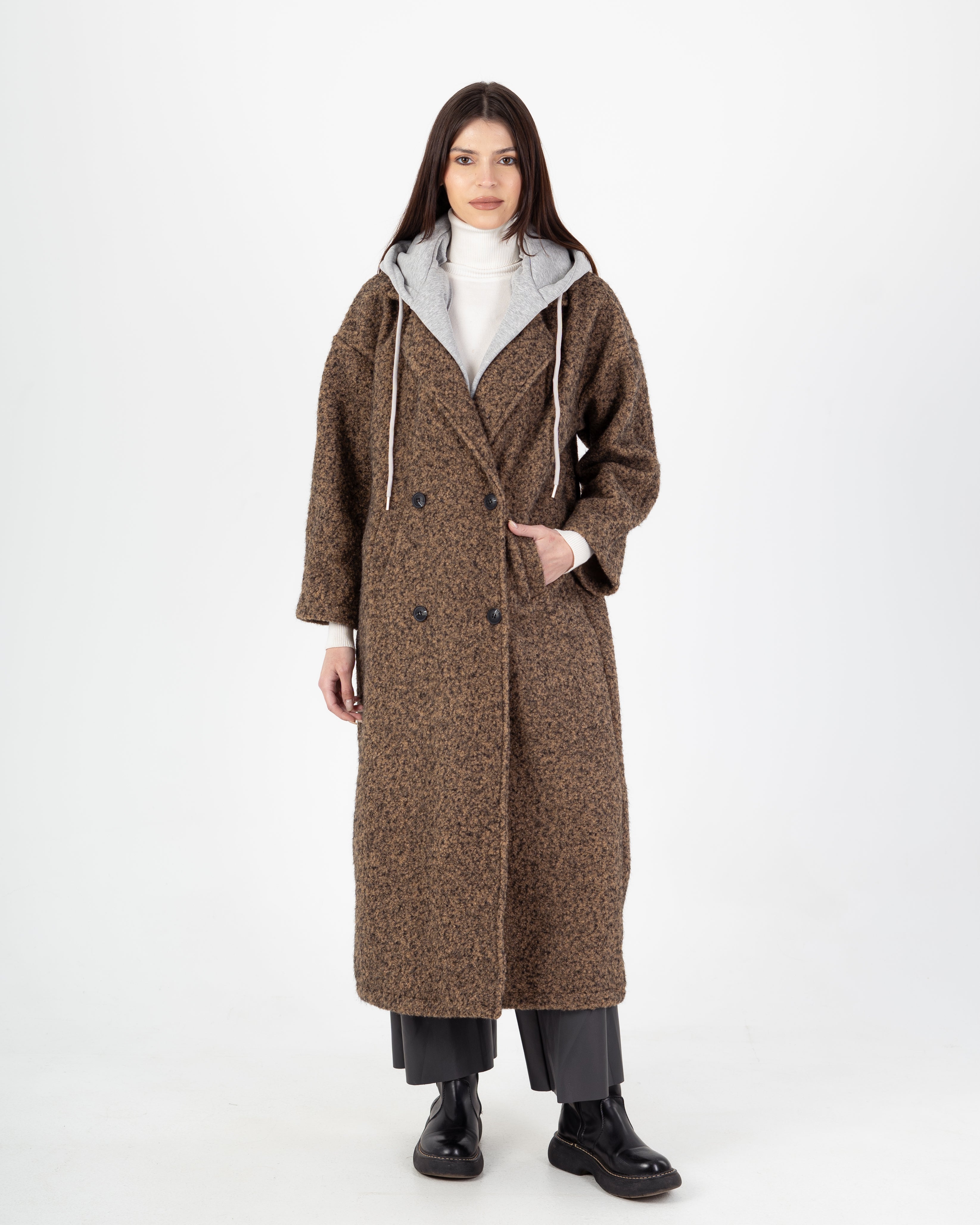 Wool Jacket - Long With Large Hood