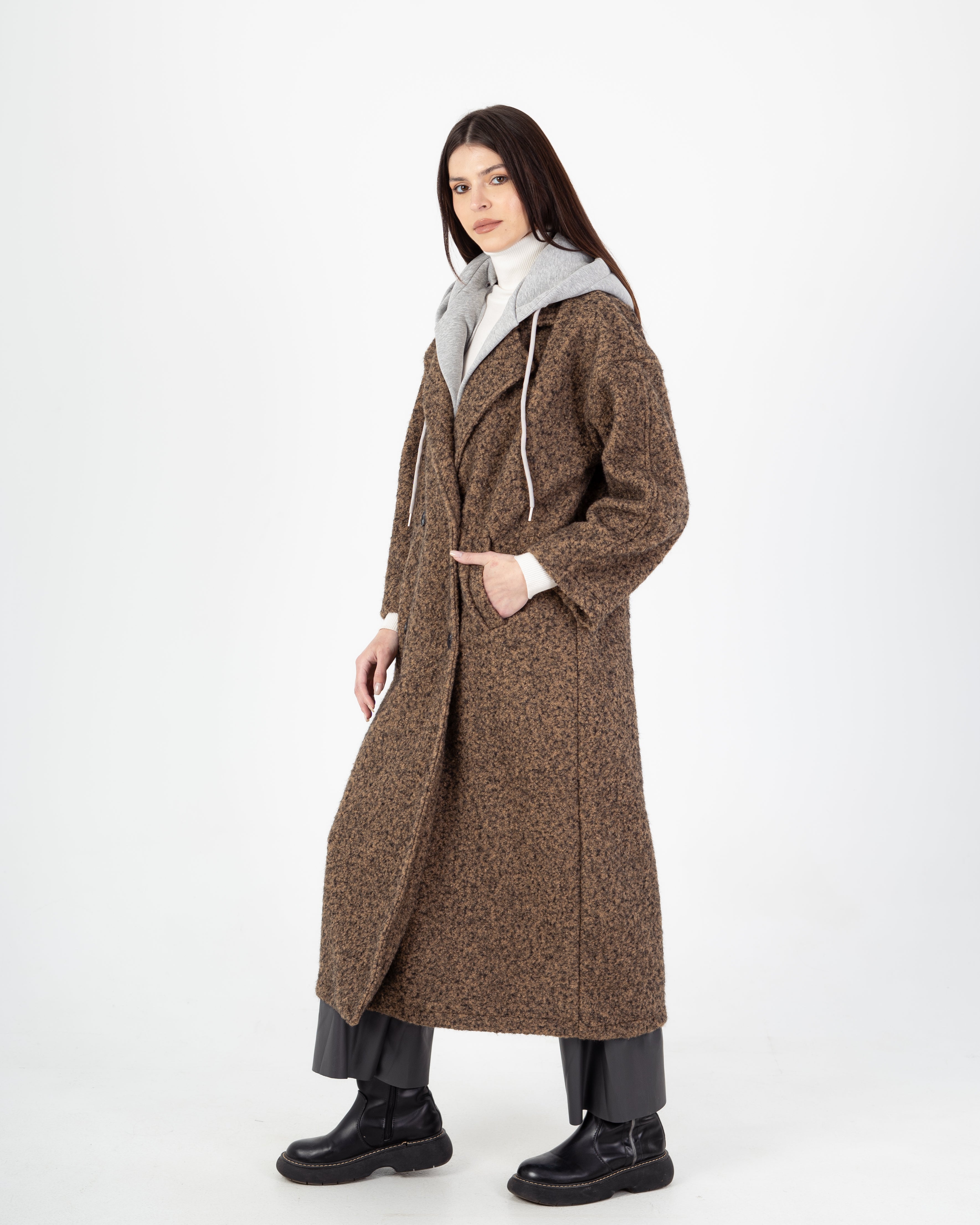 Wool Jacket - Long With Large Hood