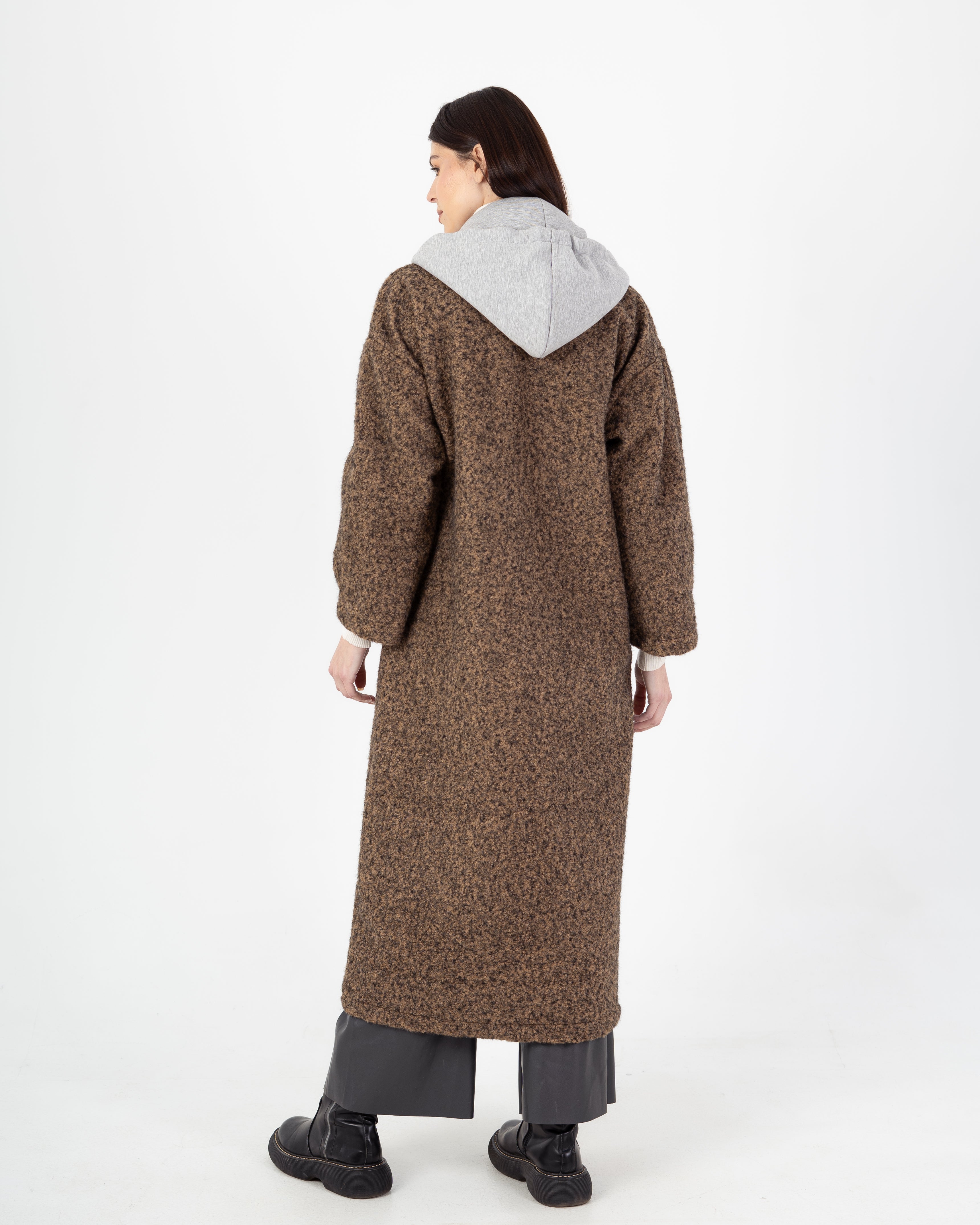 Wool Jacket - Long With Large Hood