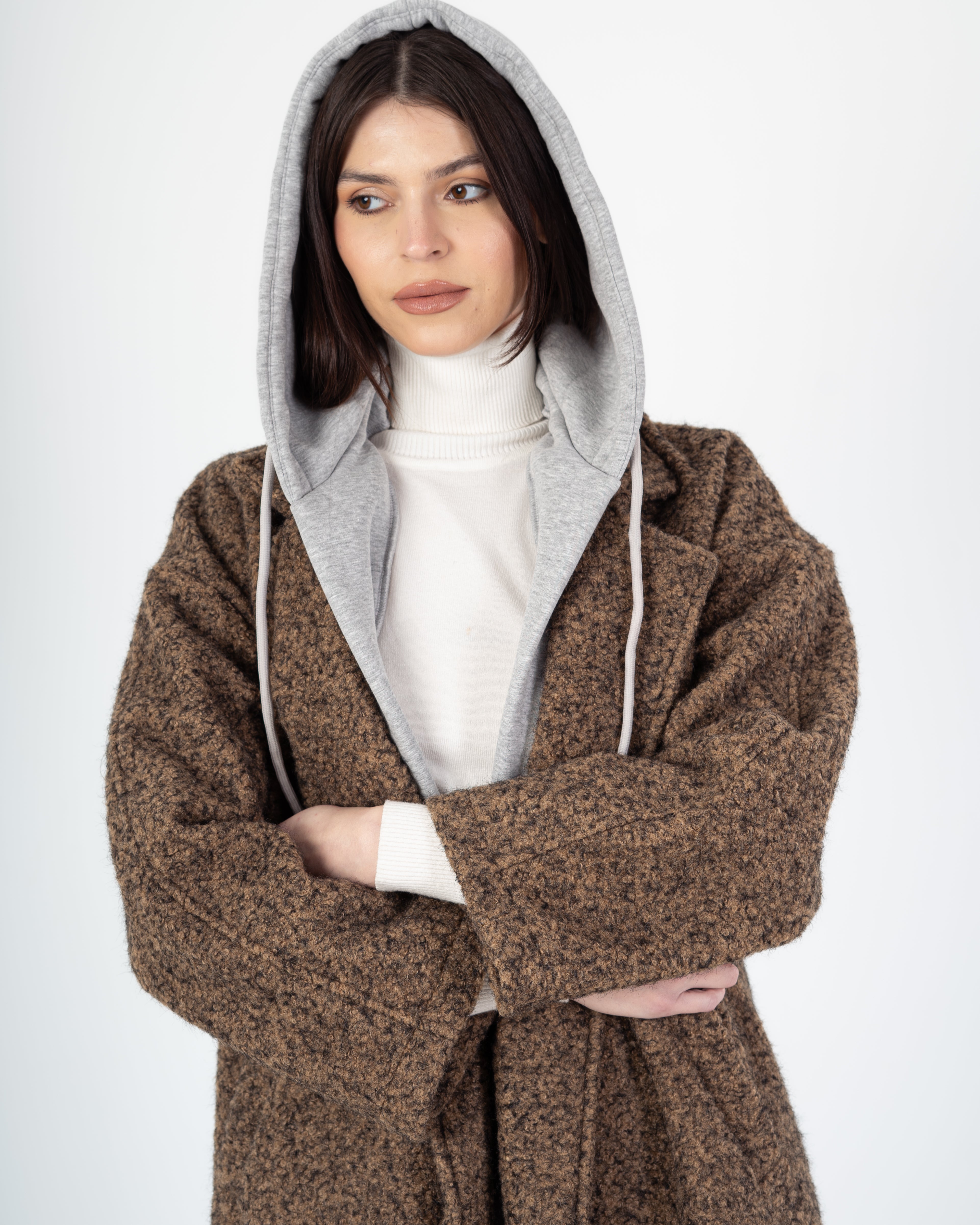 Wool Jacket - Long With Large Hood