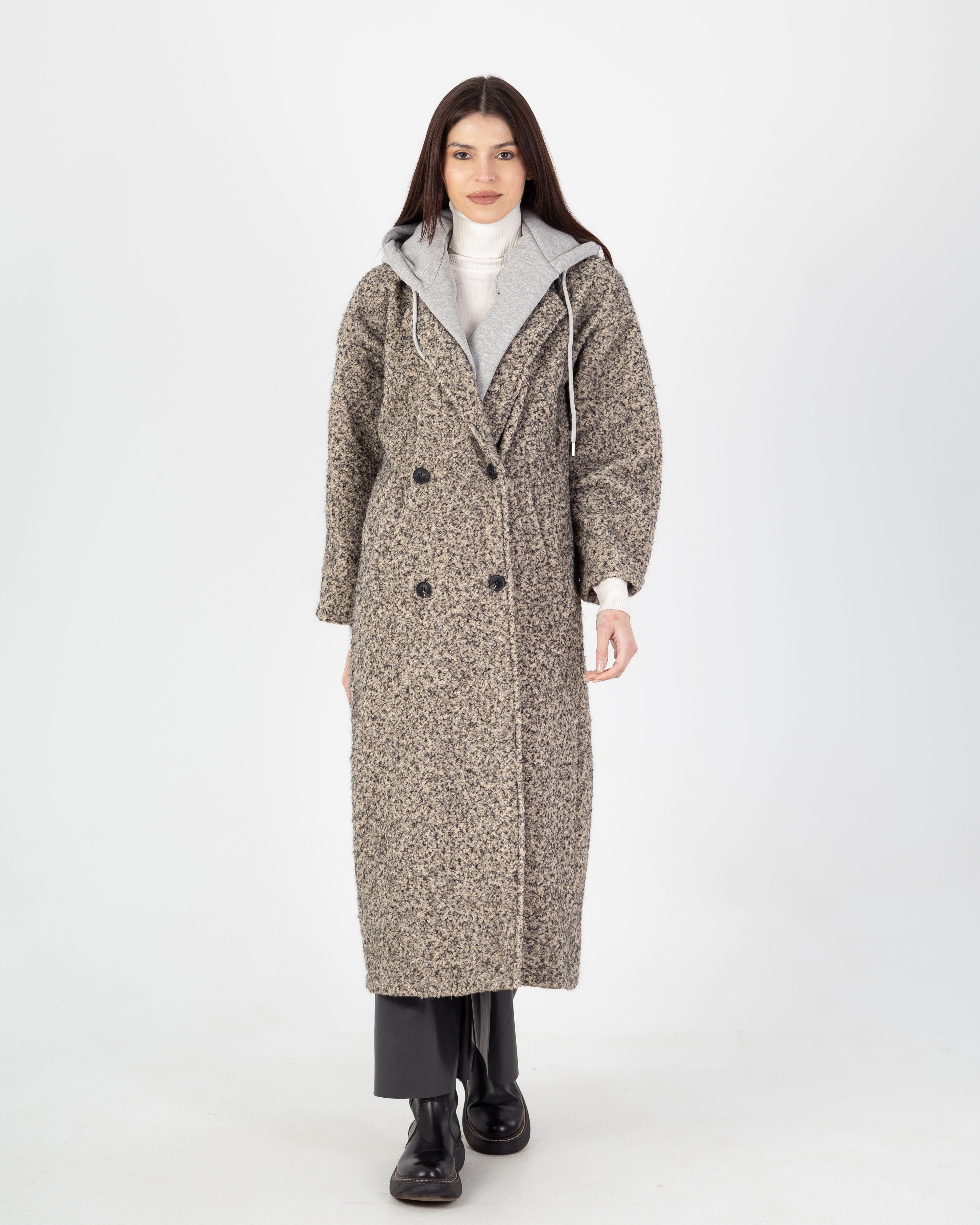 Wool Jacket - Long With Large Hood