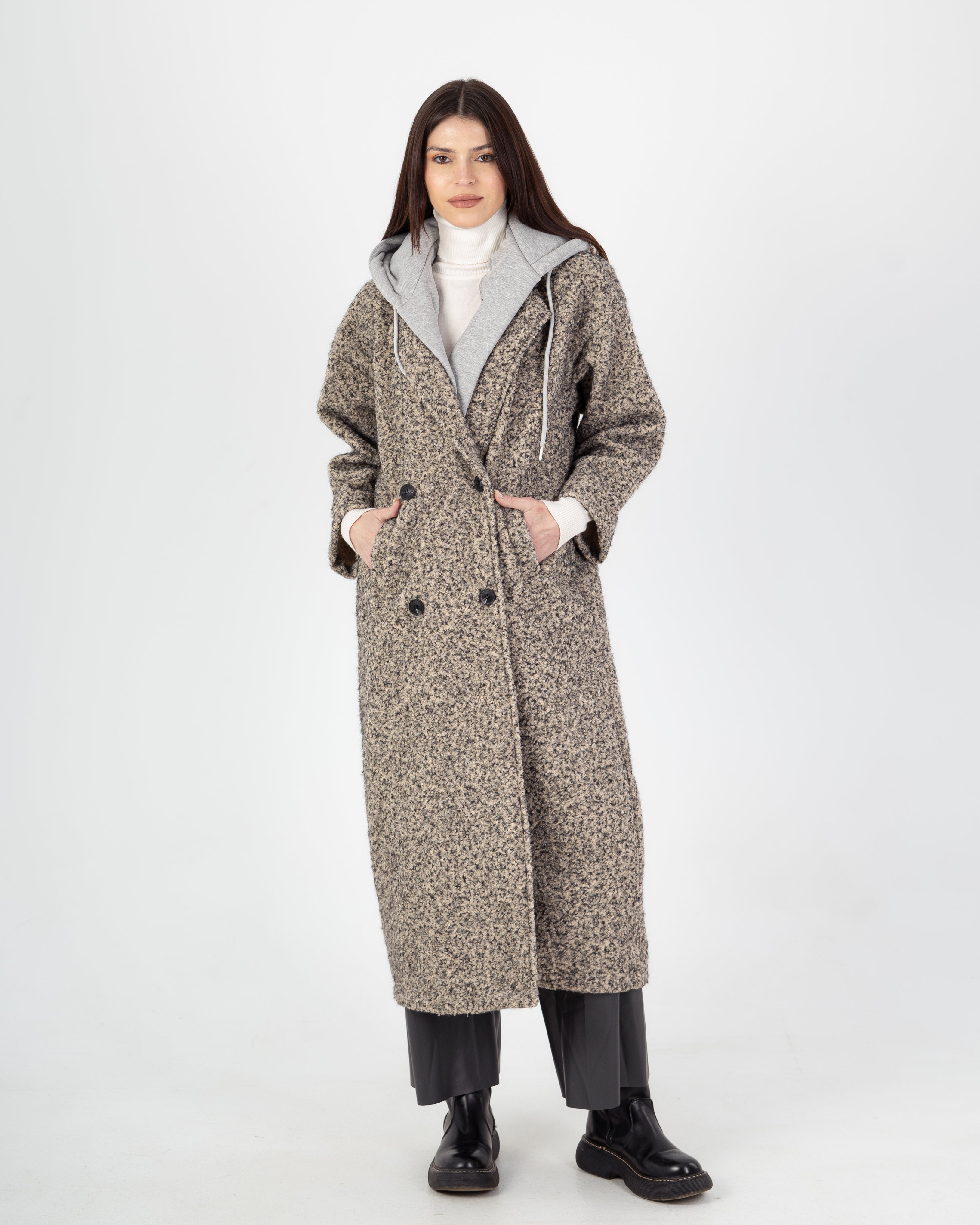 Wool Jacket - Long With Large Hood