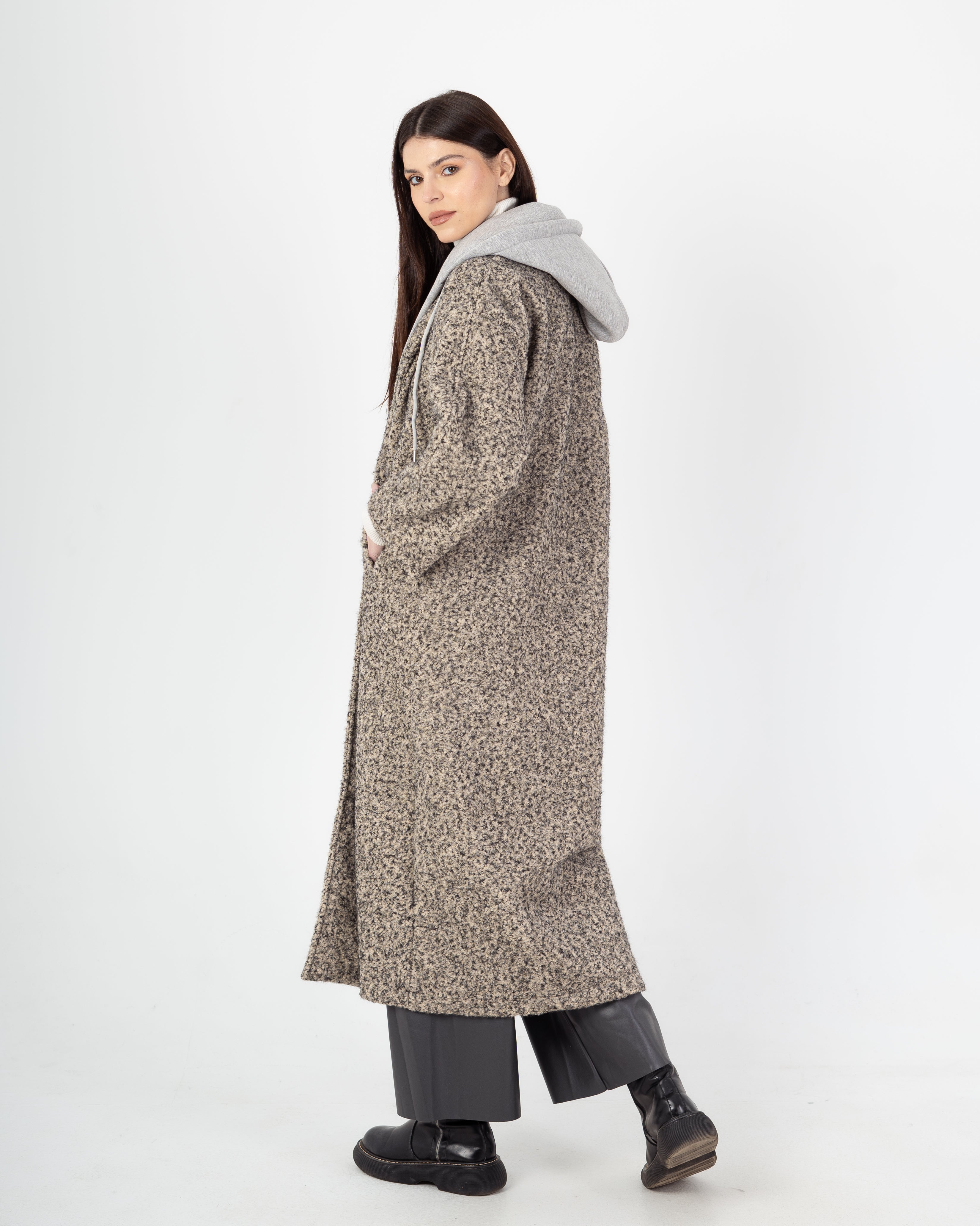 Wool Jacket - Long With Large Hood