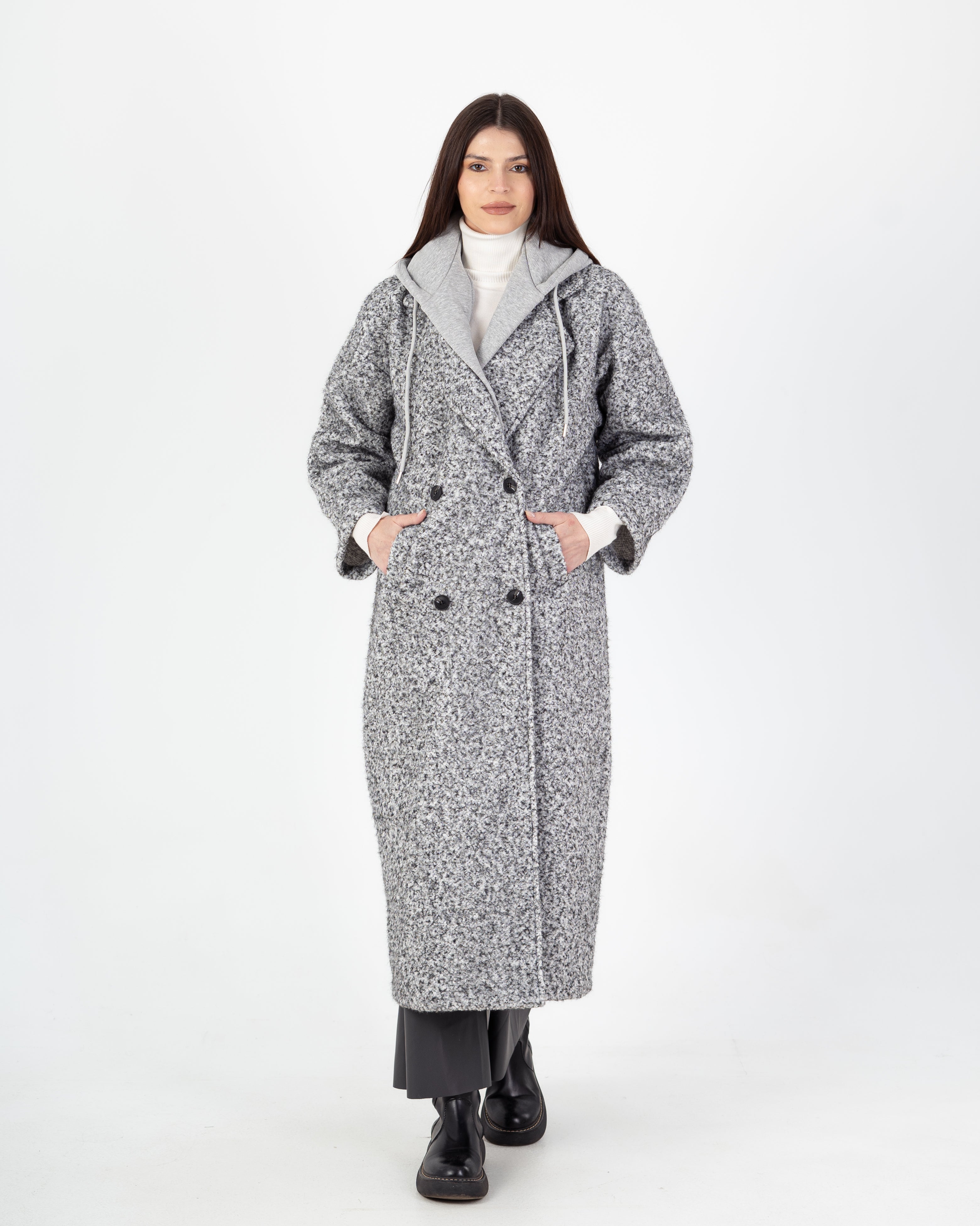 Wool Jacket - Long With Large Hood