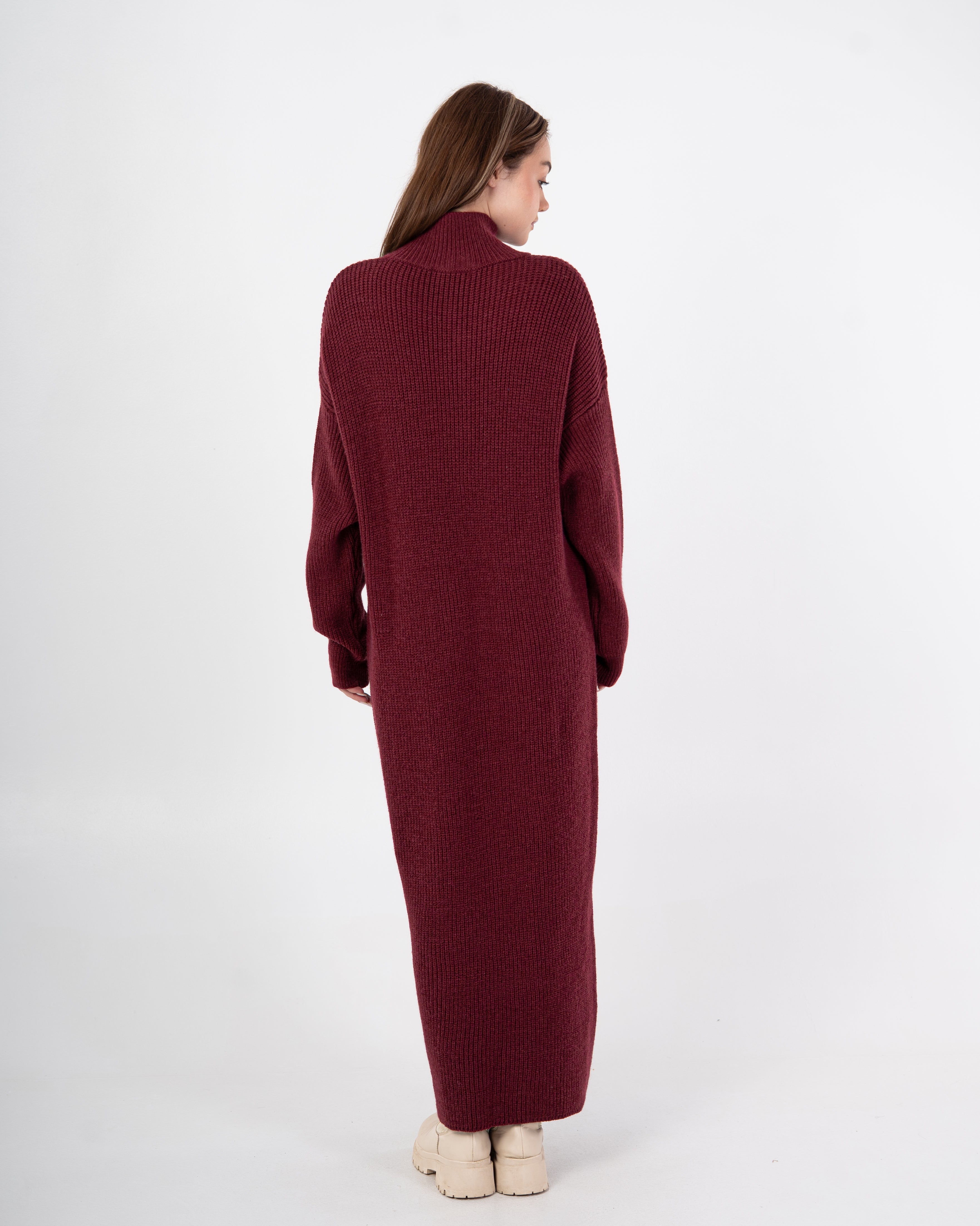 Knitwear Dress – Zipper Neckline
