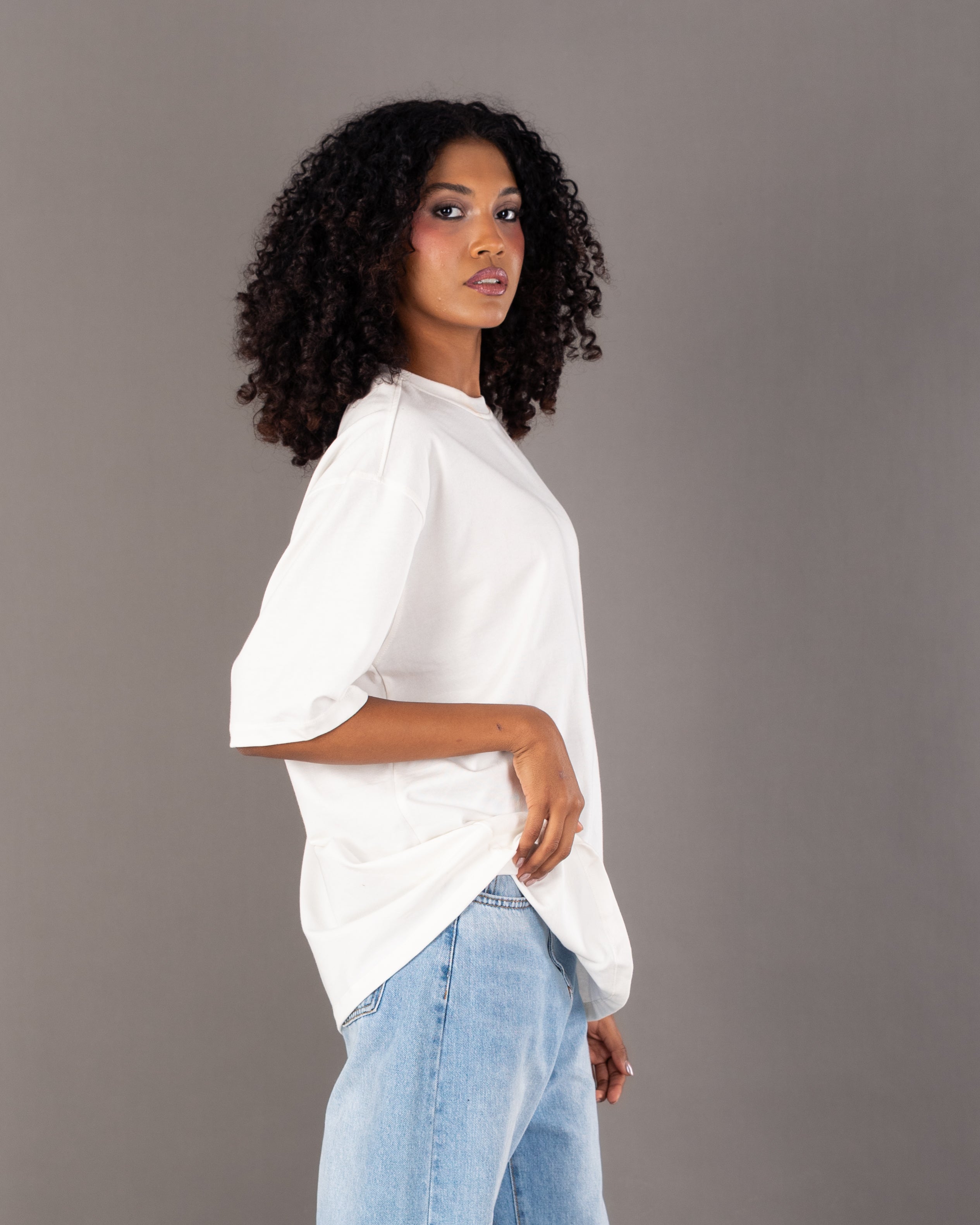 Plain Back Text T-Shirt