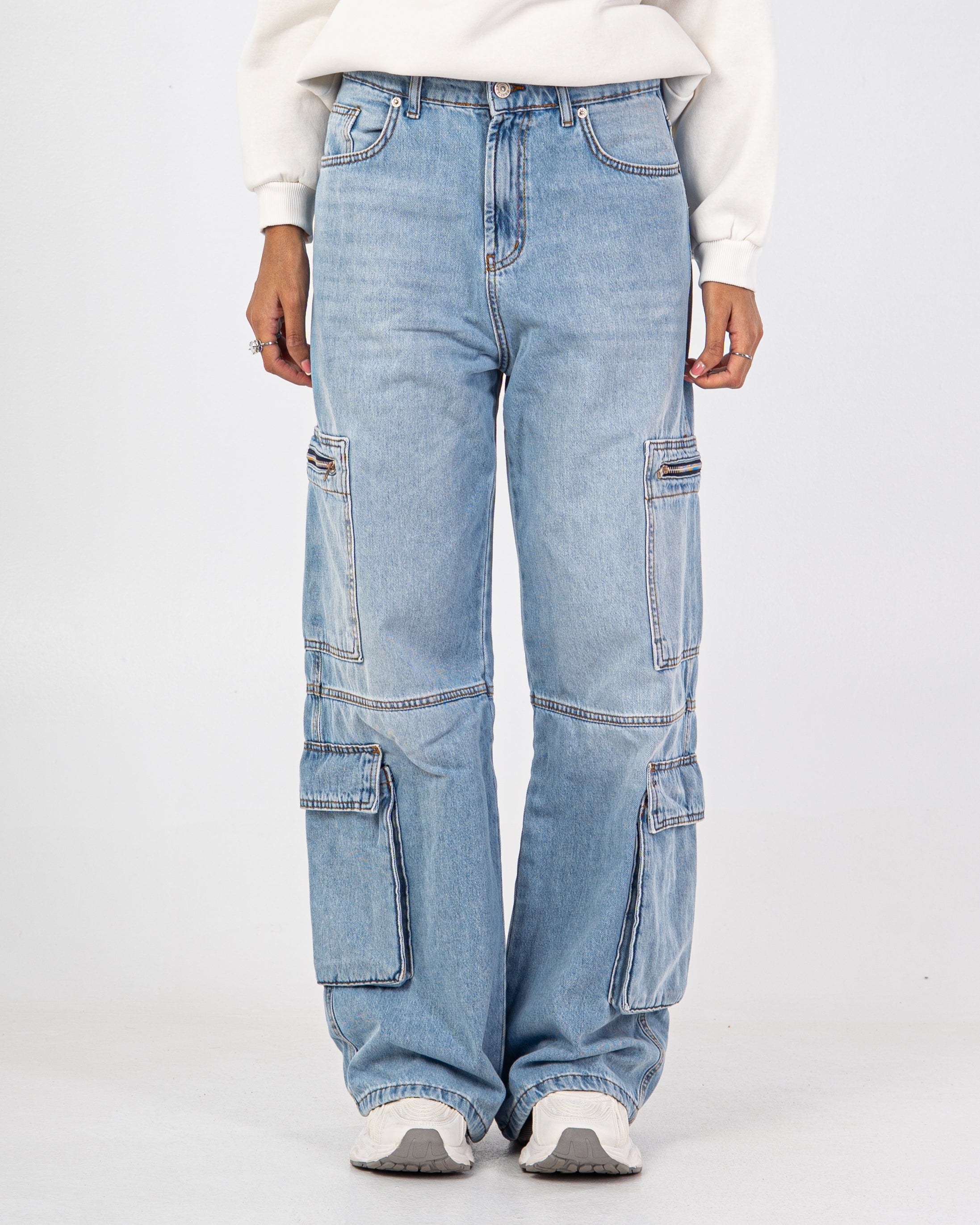 Denim Trouser - With Large Pockets