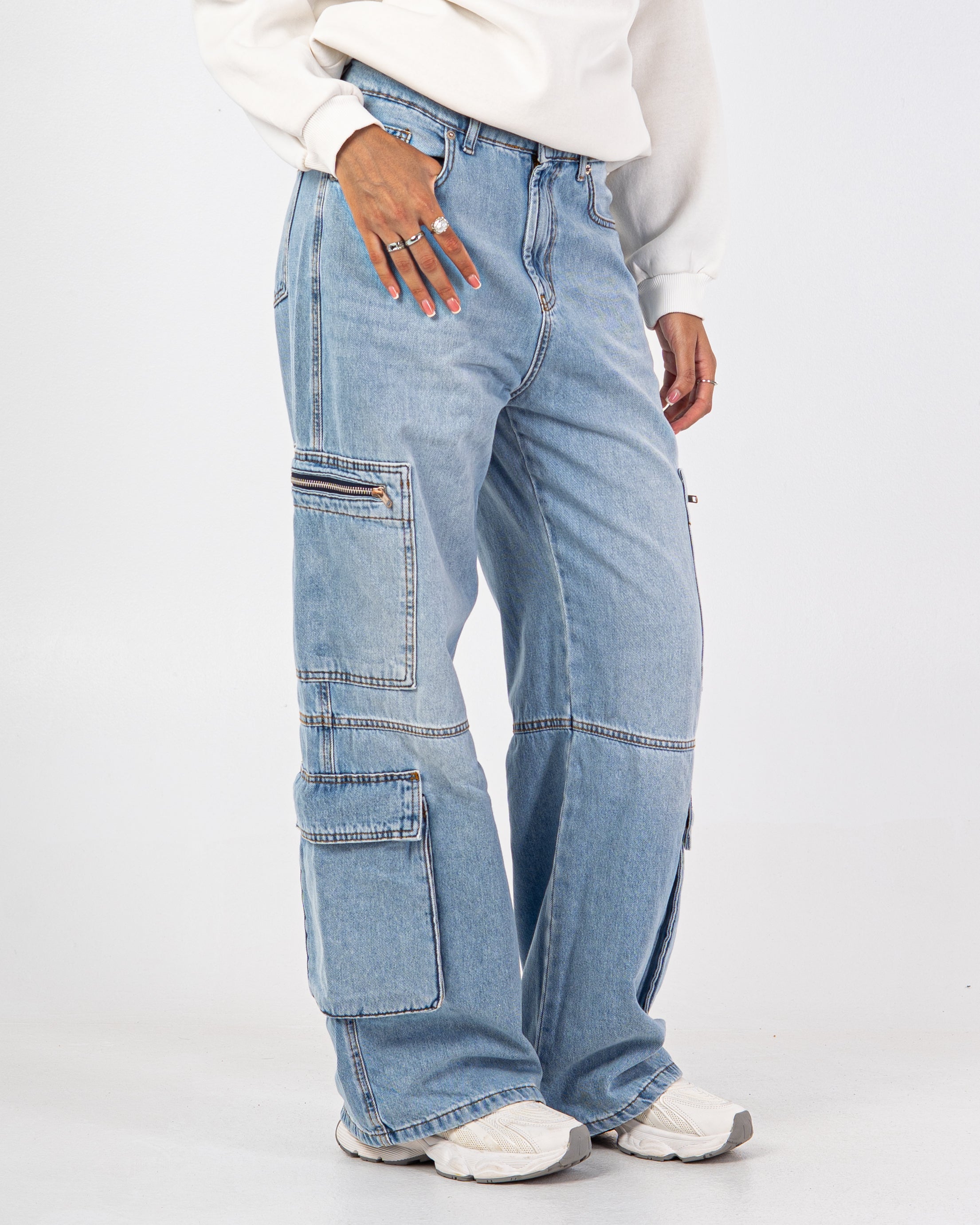 Denim Trouser - With Large Pockets