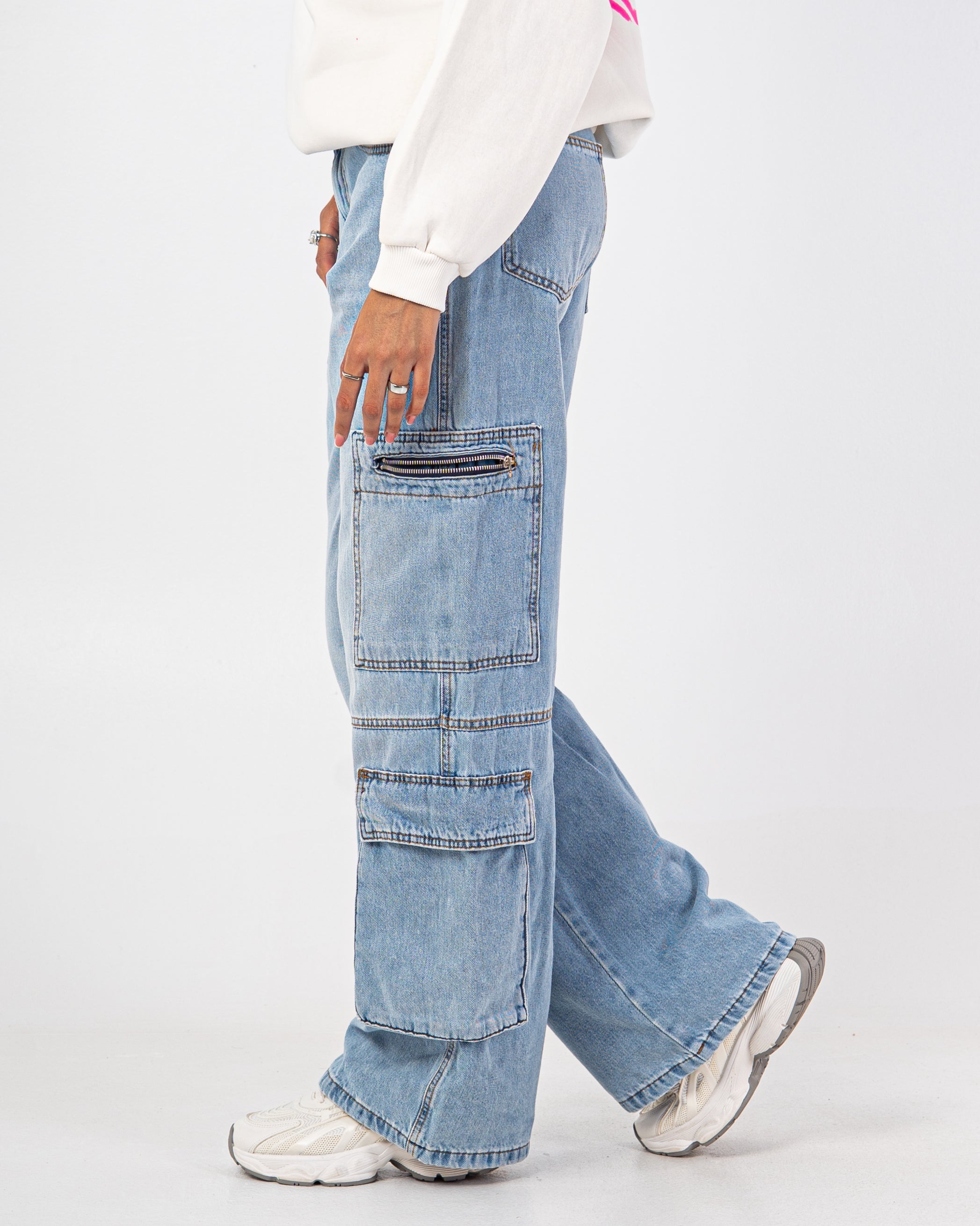 Denim Trouser - With Large Pockets