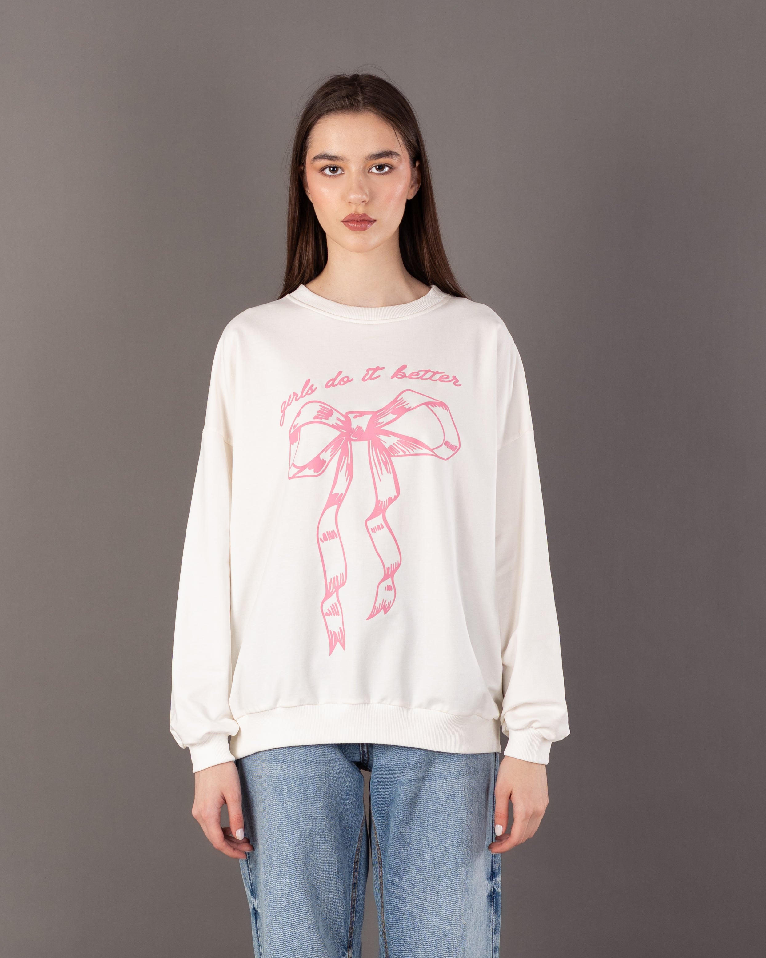 Bow Print - Sweatshirt