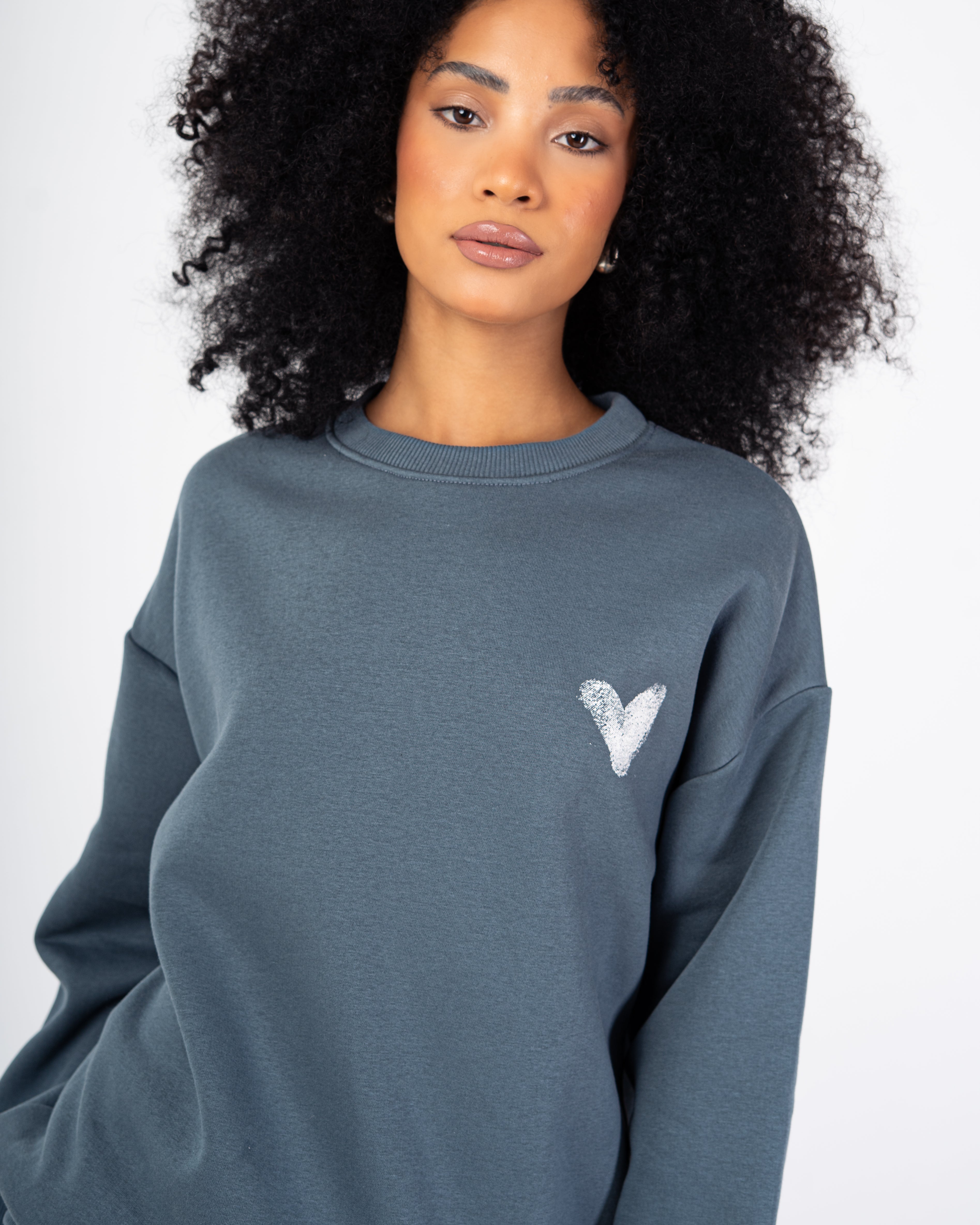 Sweatshirt – Small Front Heart (Back Print)