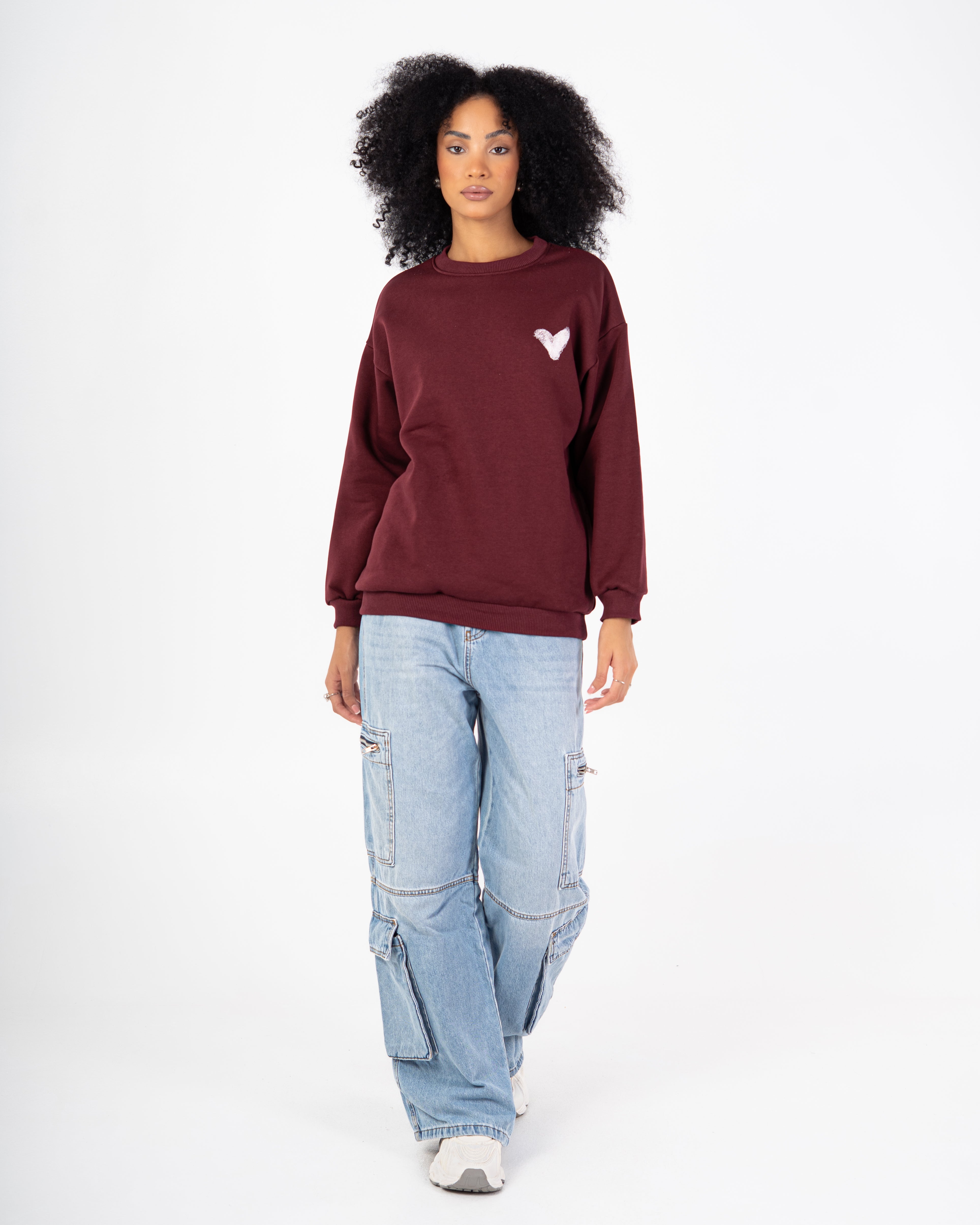 Sweatshirt – Small Front Heart (Back Print)