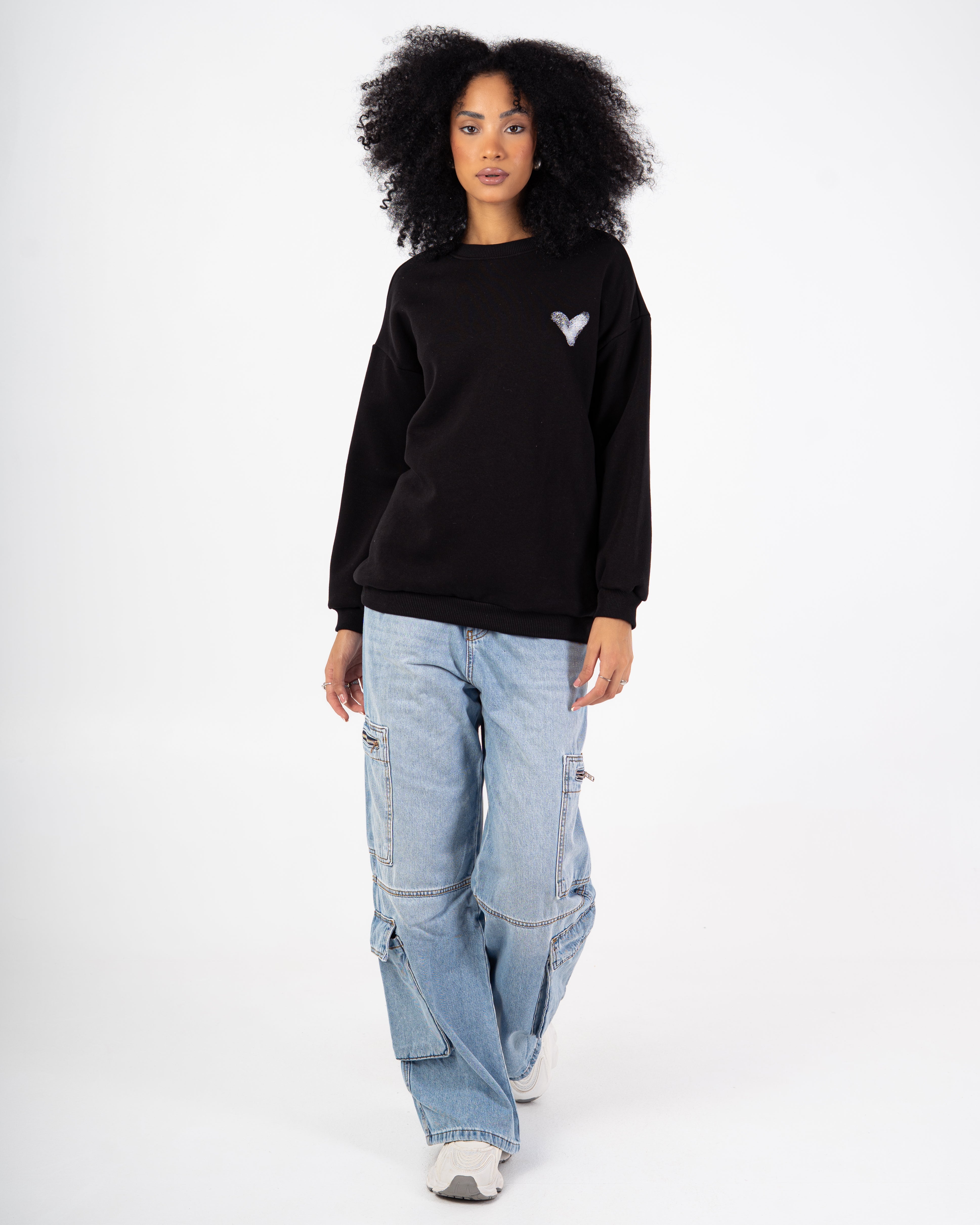 Sweatshirt – Small Front Heart (Back Print)