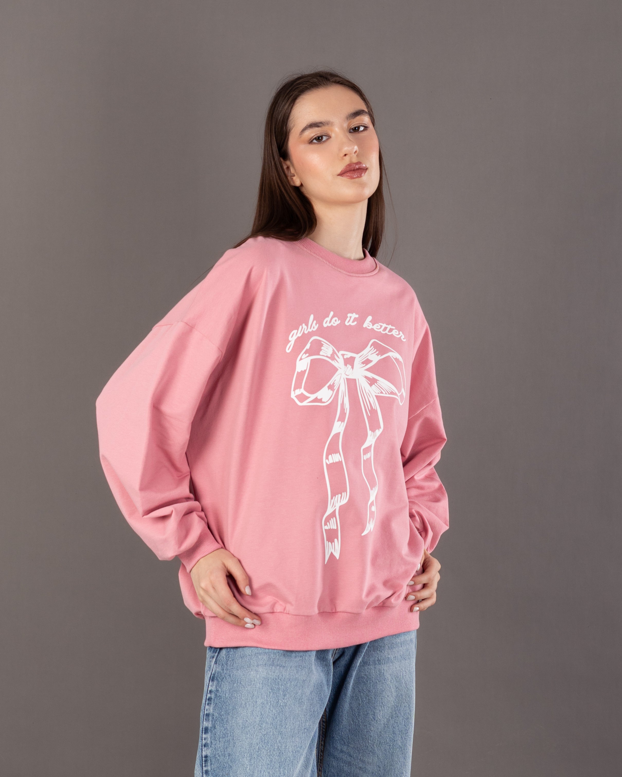 Bow Print - Sweatshirt
