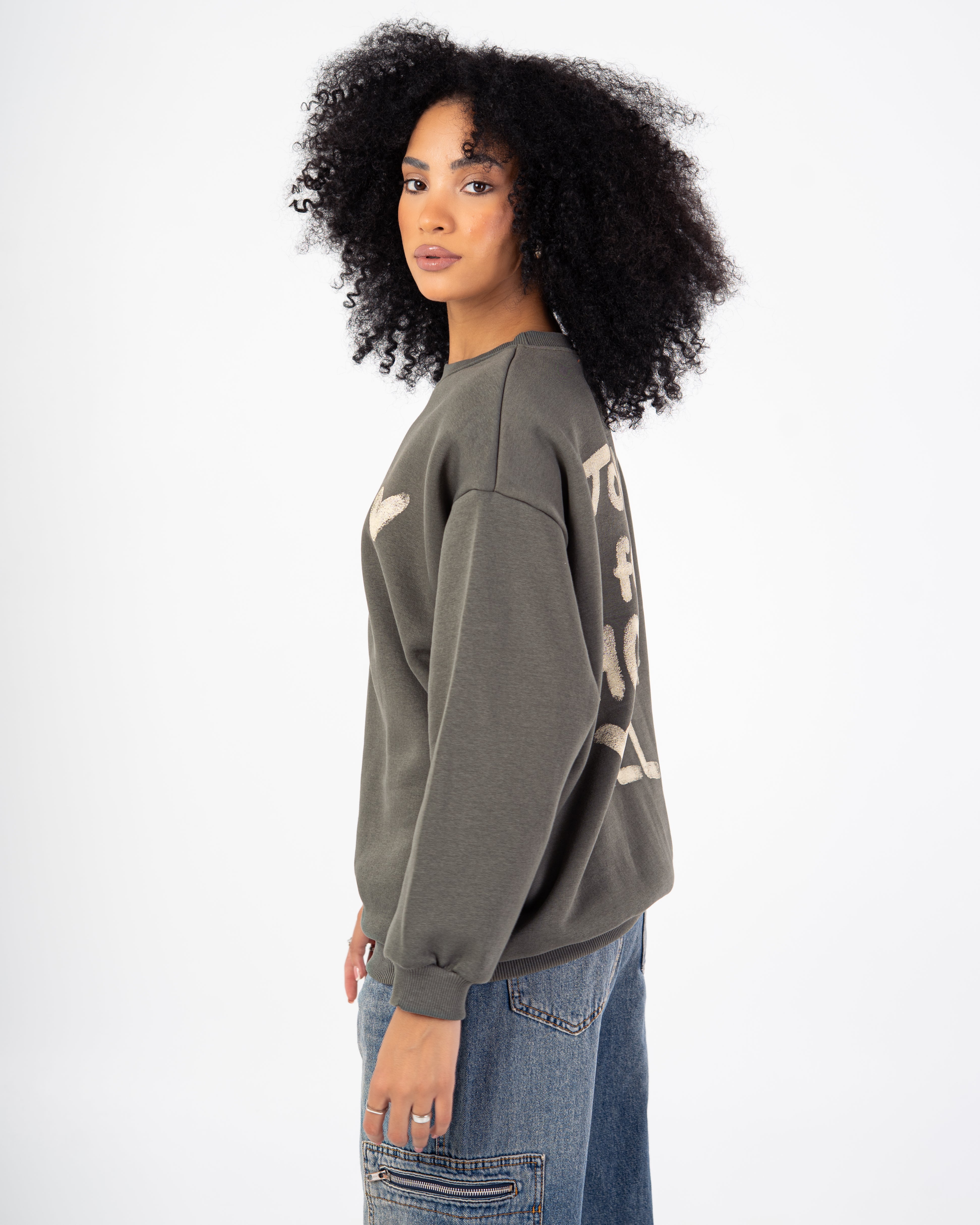 Sweatshirt – Small Front Heart (Back Print)