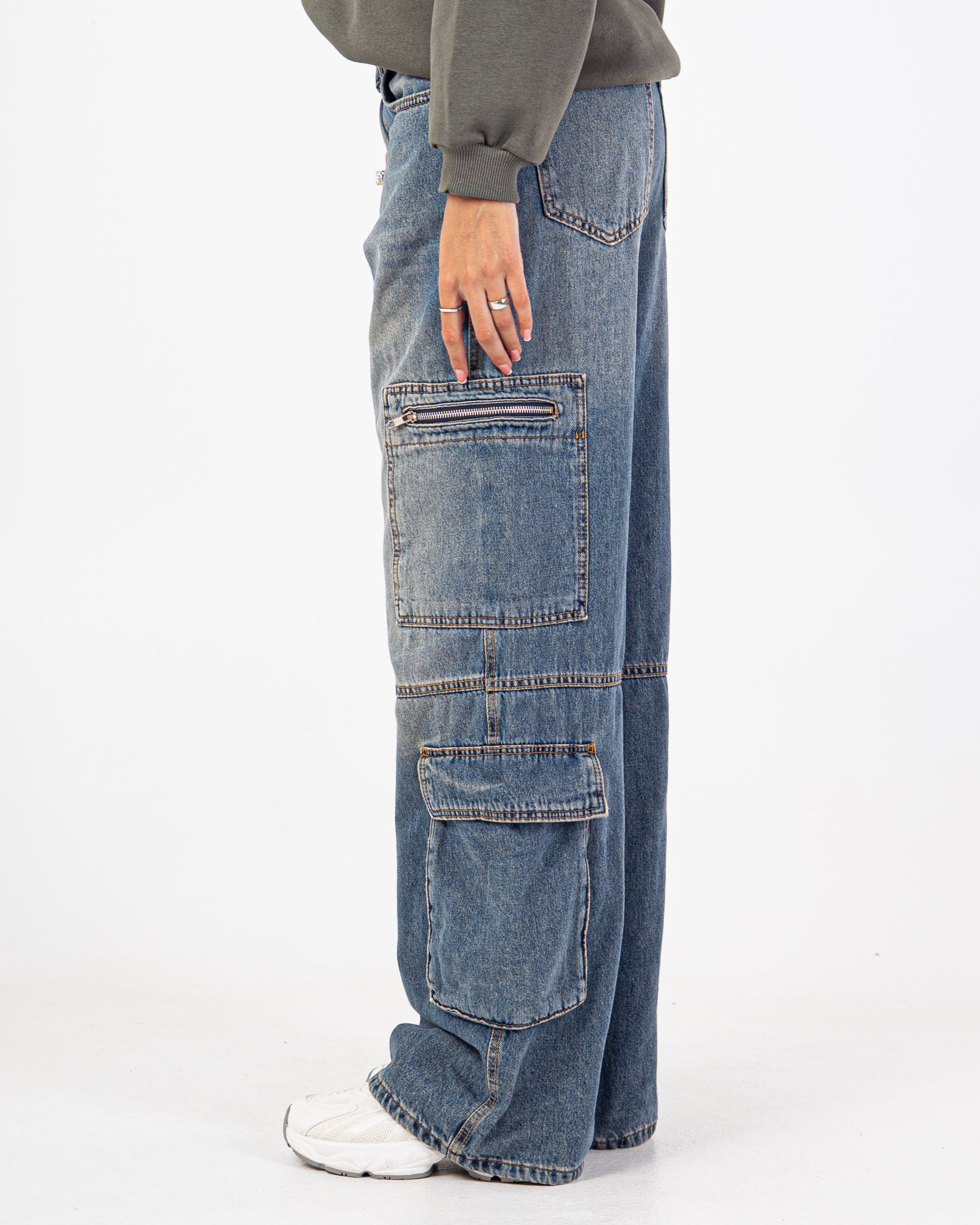 Denim Trouser - With Large Pockets