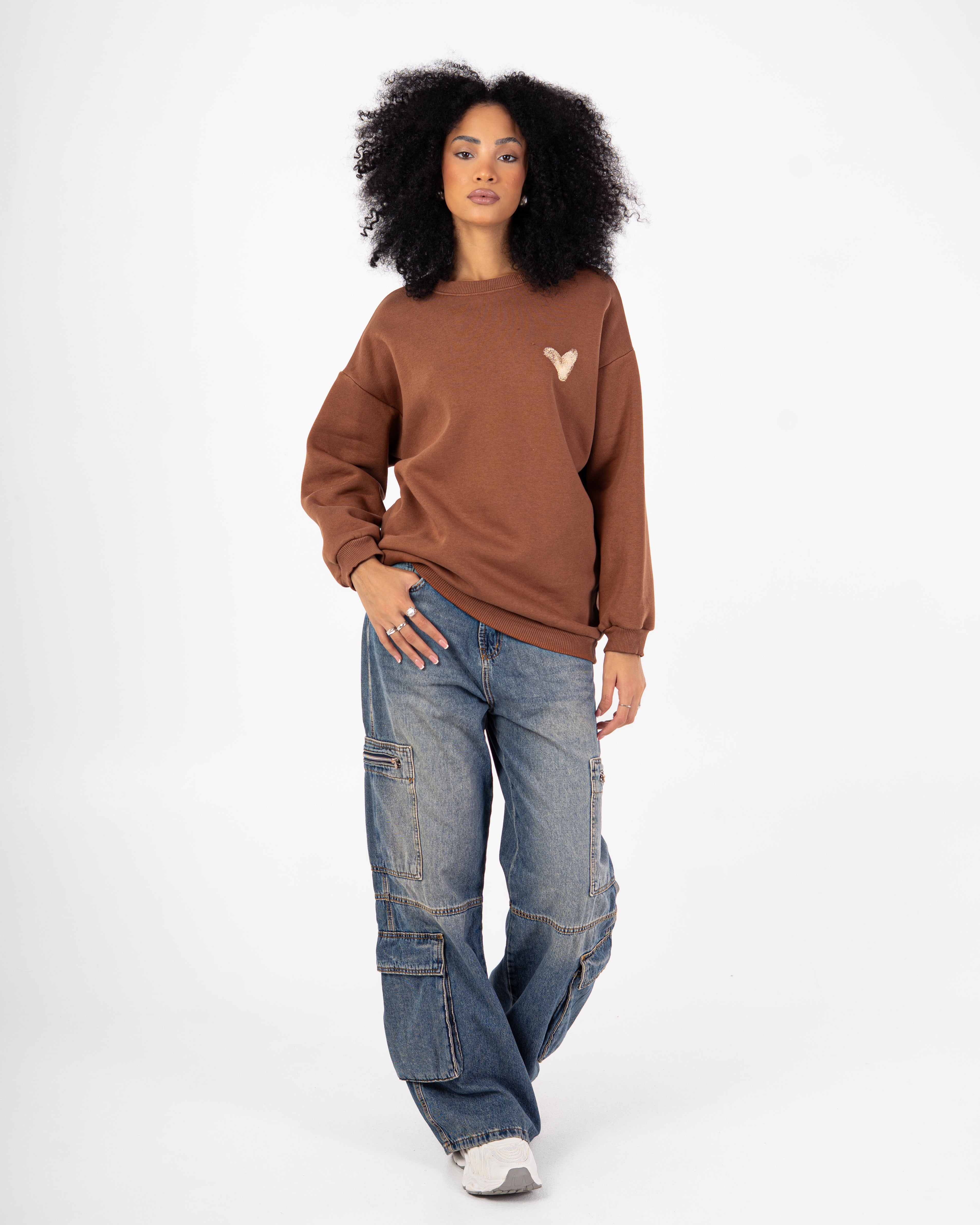 Sweatshirt – Small Front Heart (Back Print)