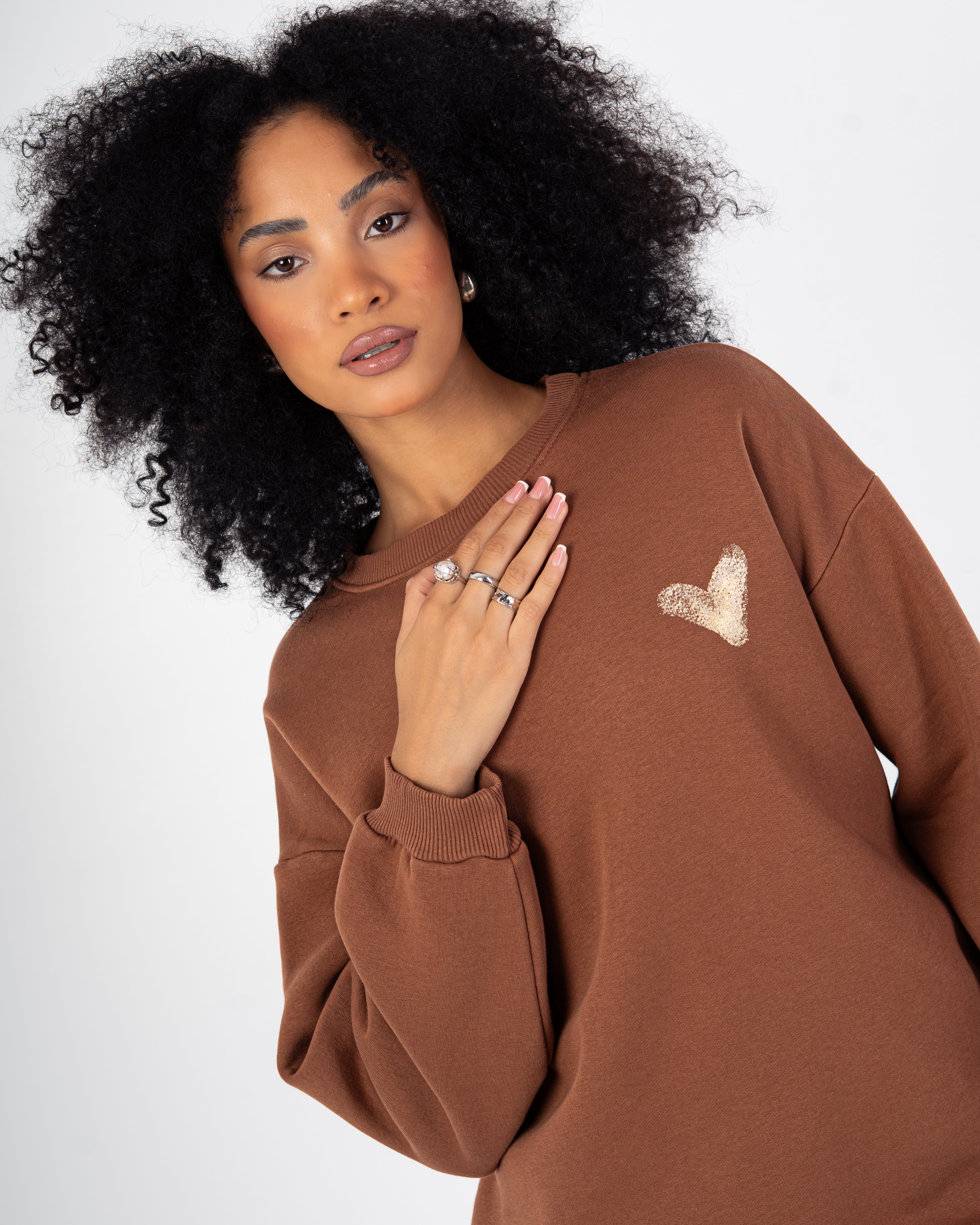 Sweatshirt – Small Front Heart (Back Print)