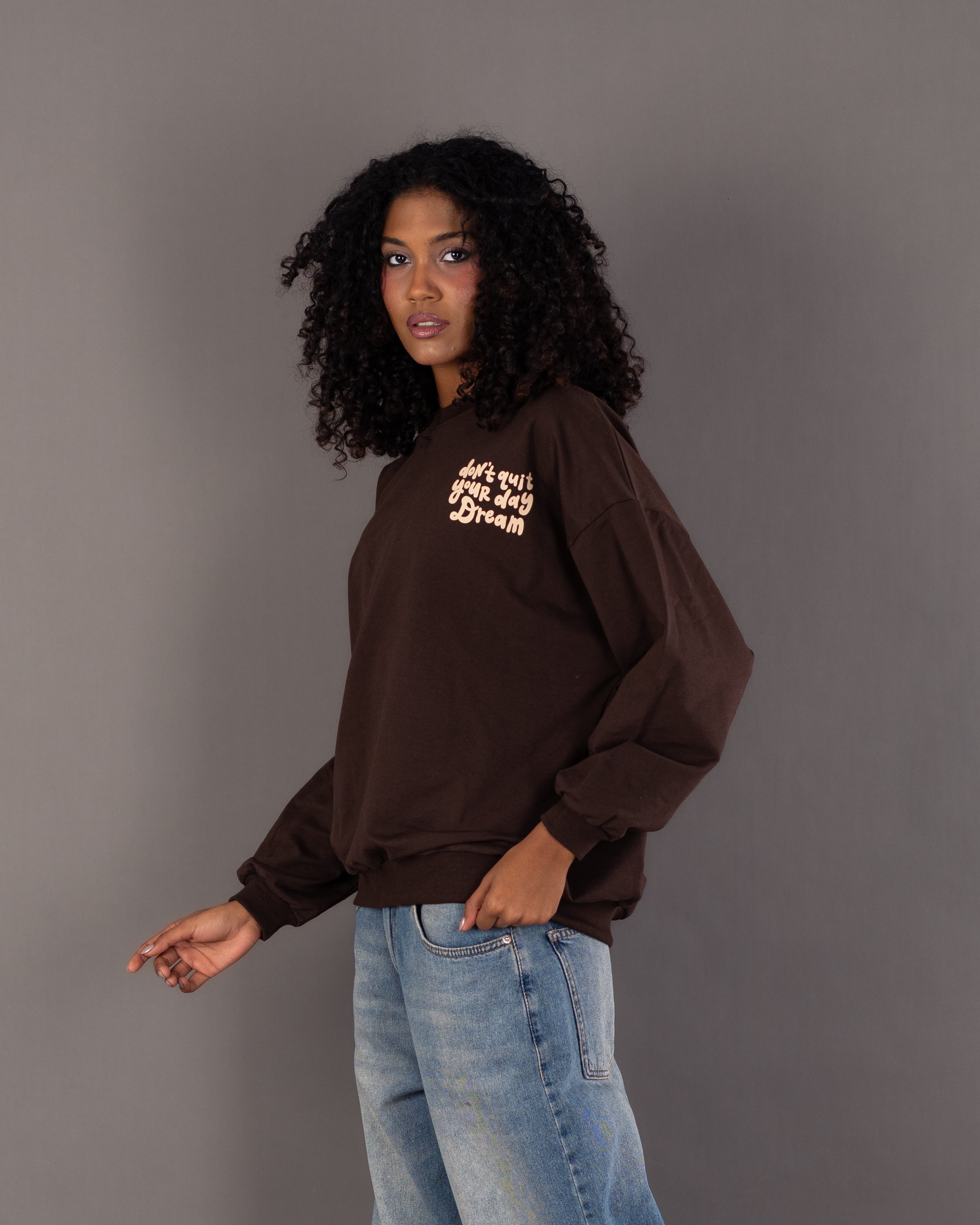 Back Floral Print Sweatshirt