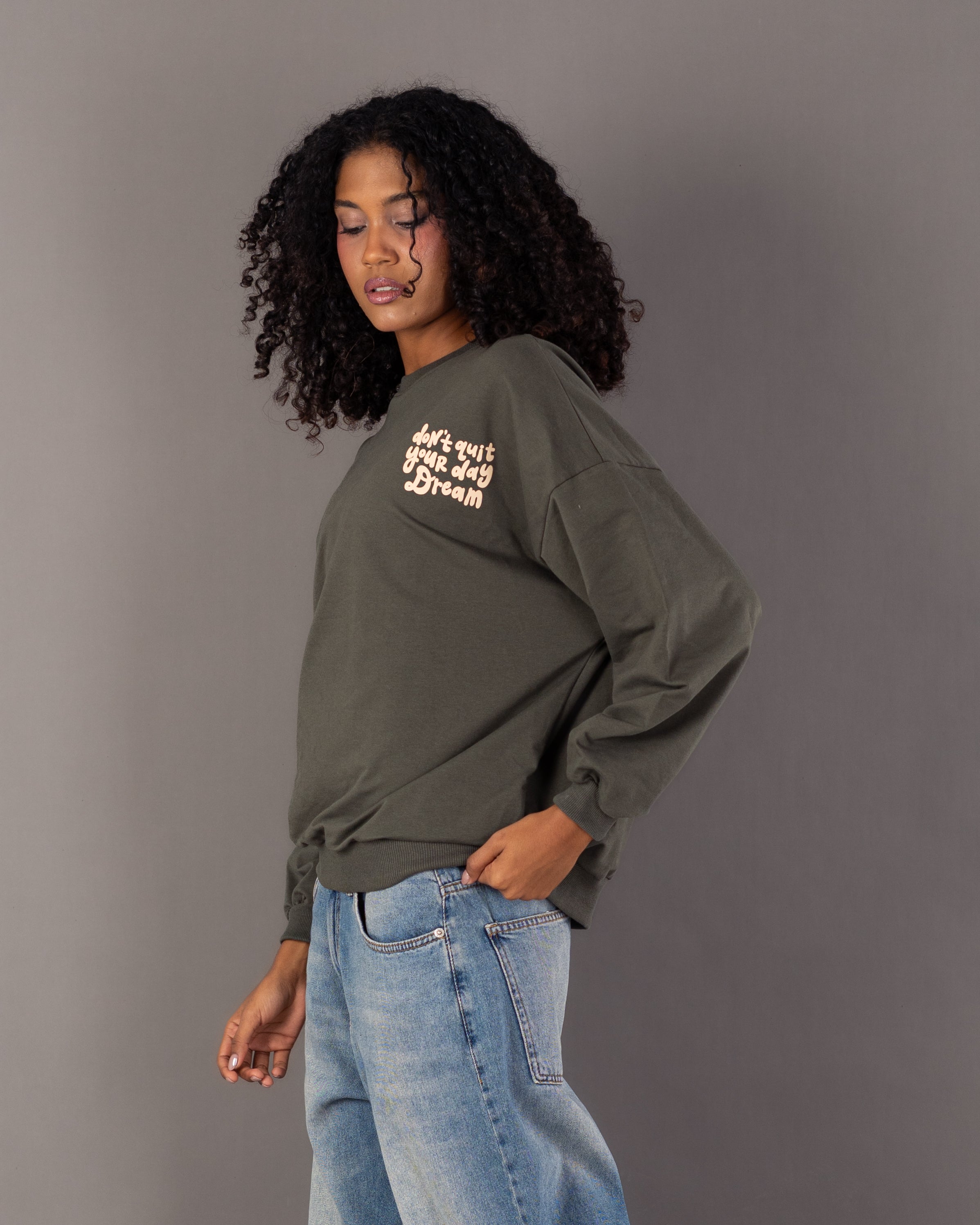 Back Floral Print Sweatshirt