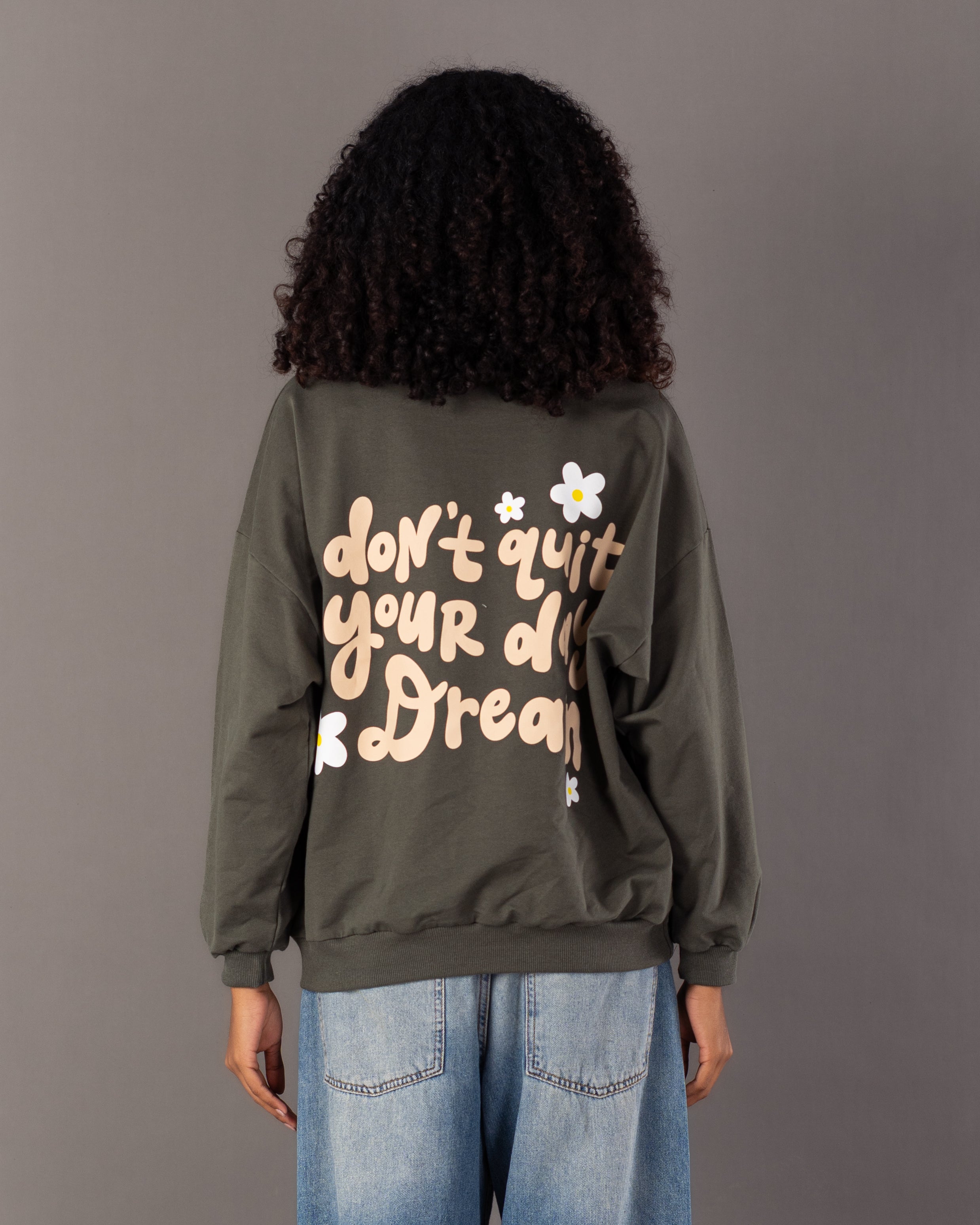 Back Floral Print Sweatshirt