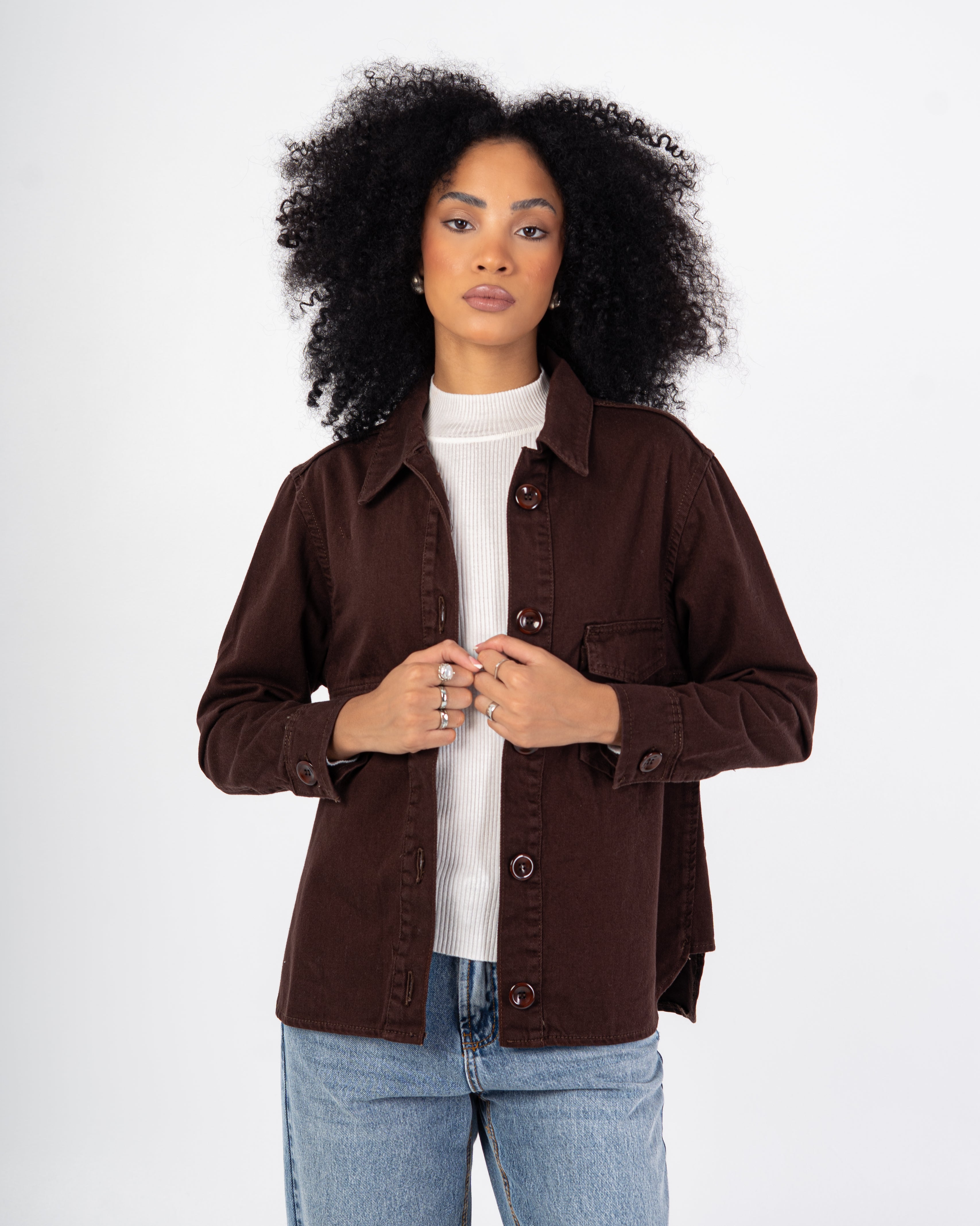 Gabardine Jacket – Single Plain Pocket