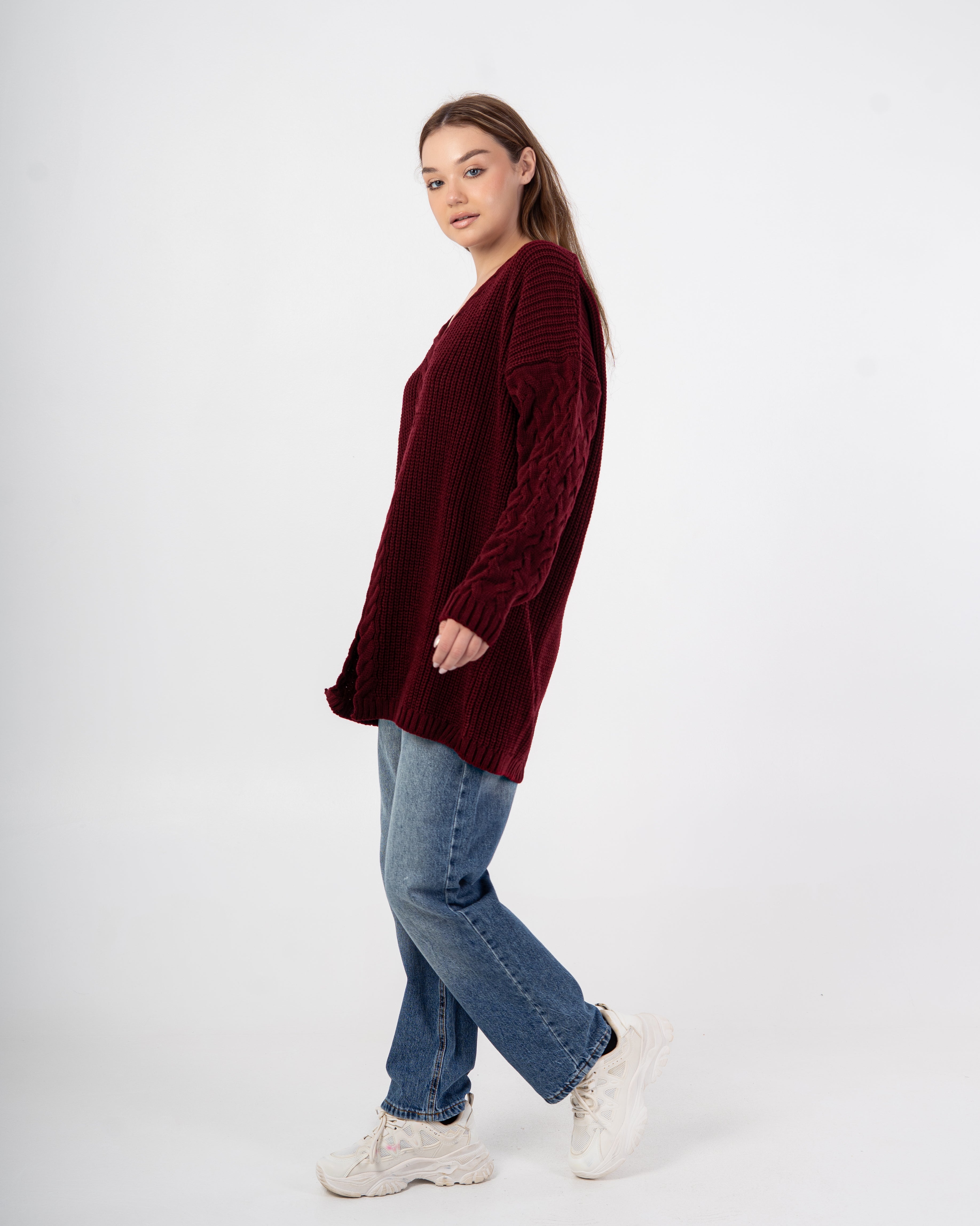 Knitwear Pullover – Long (Braided Pattern)