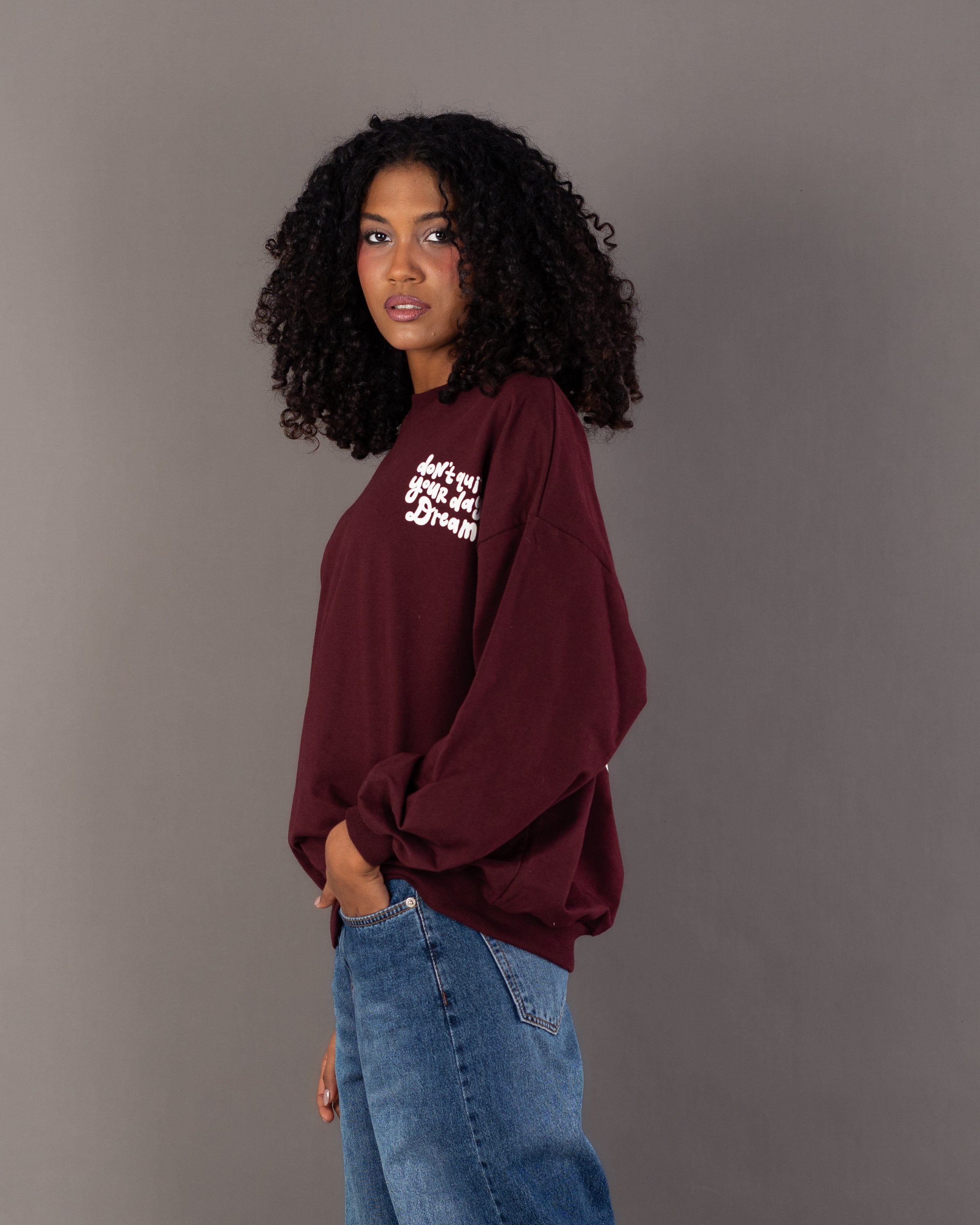 Back Floral Print Sweatshirt