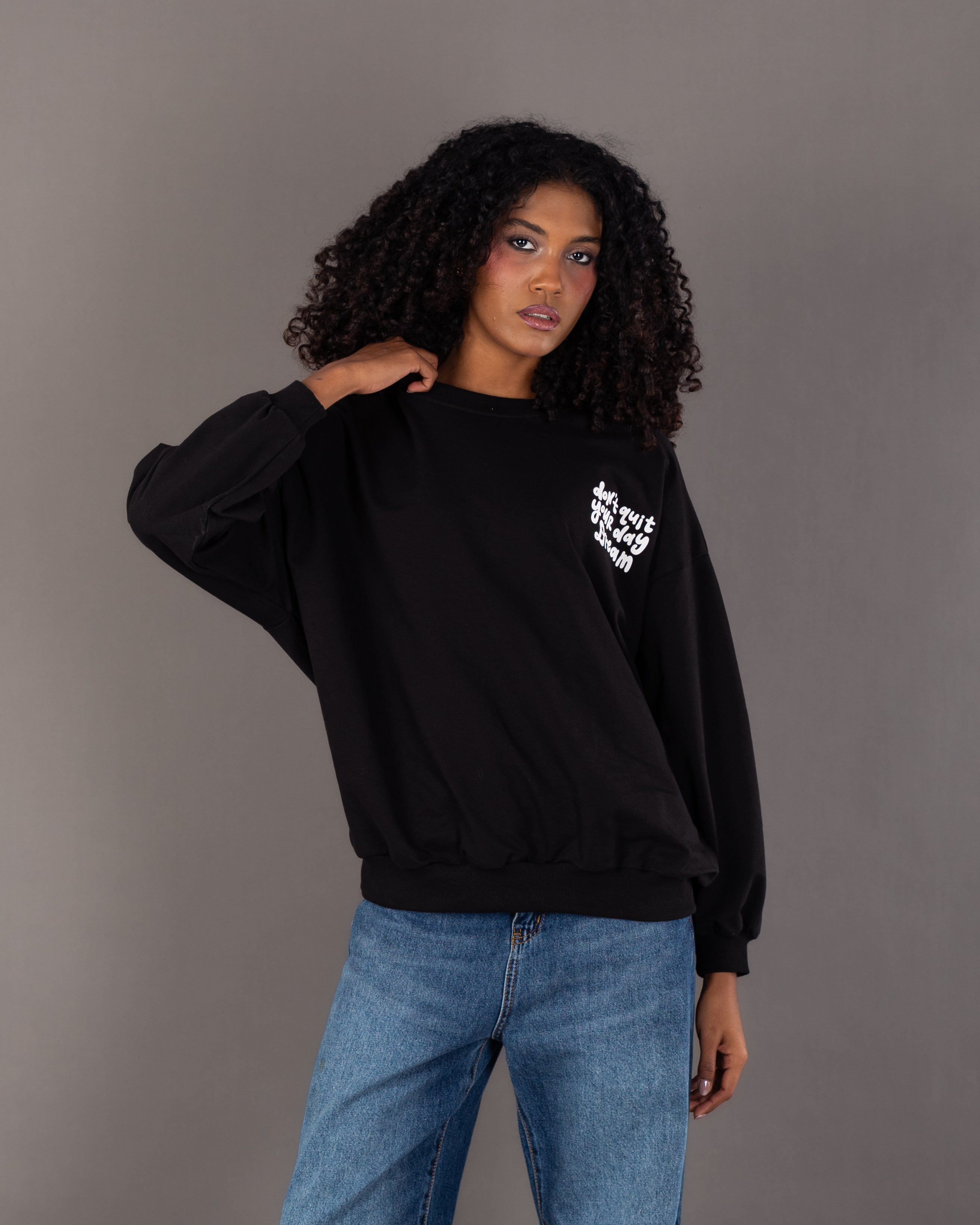 Back Floral Print Sweatshirt