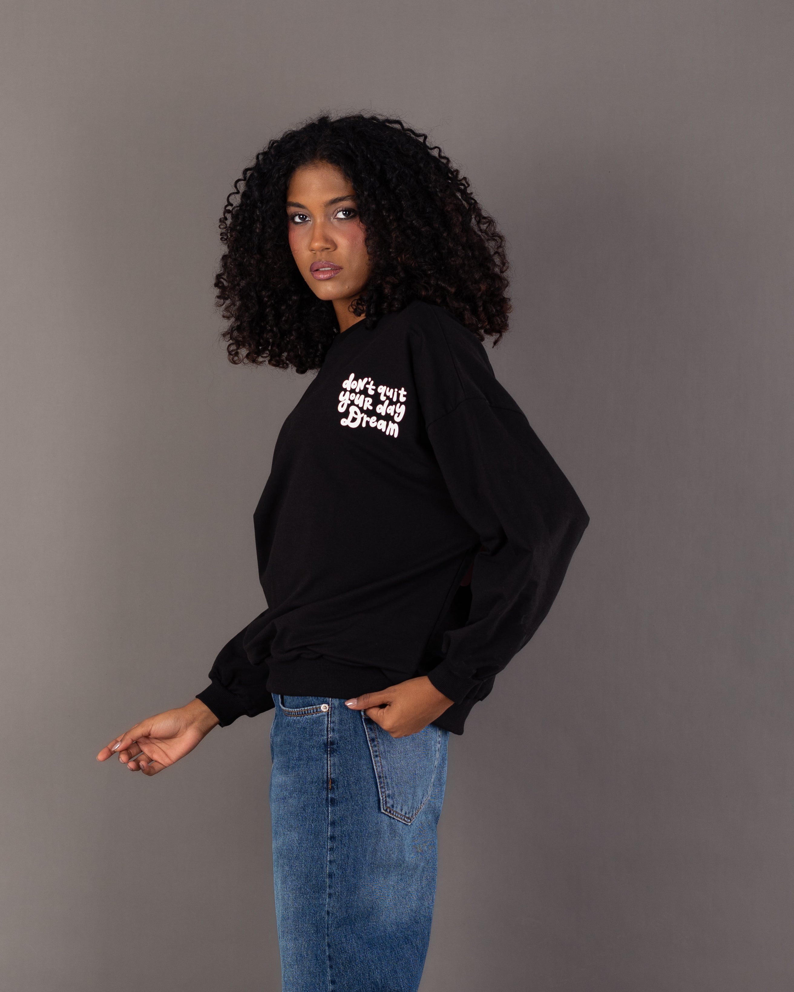 Back Floral Print Sweatshirt