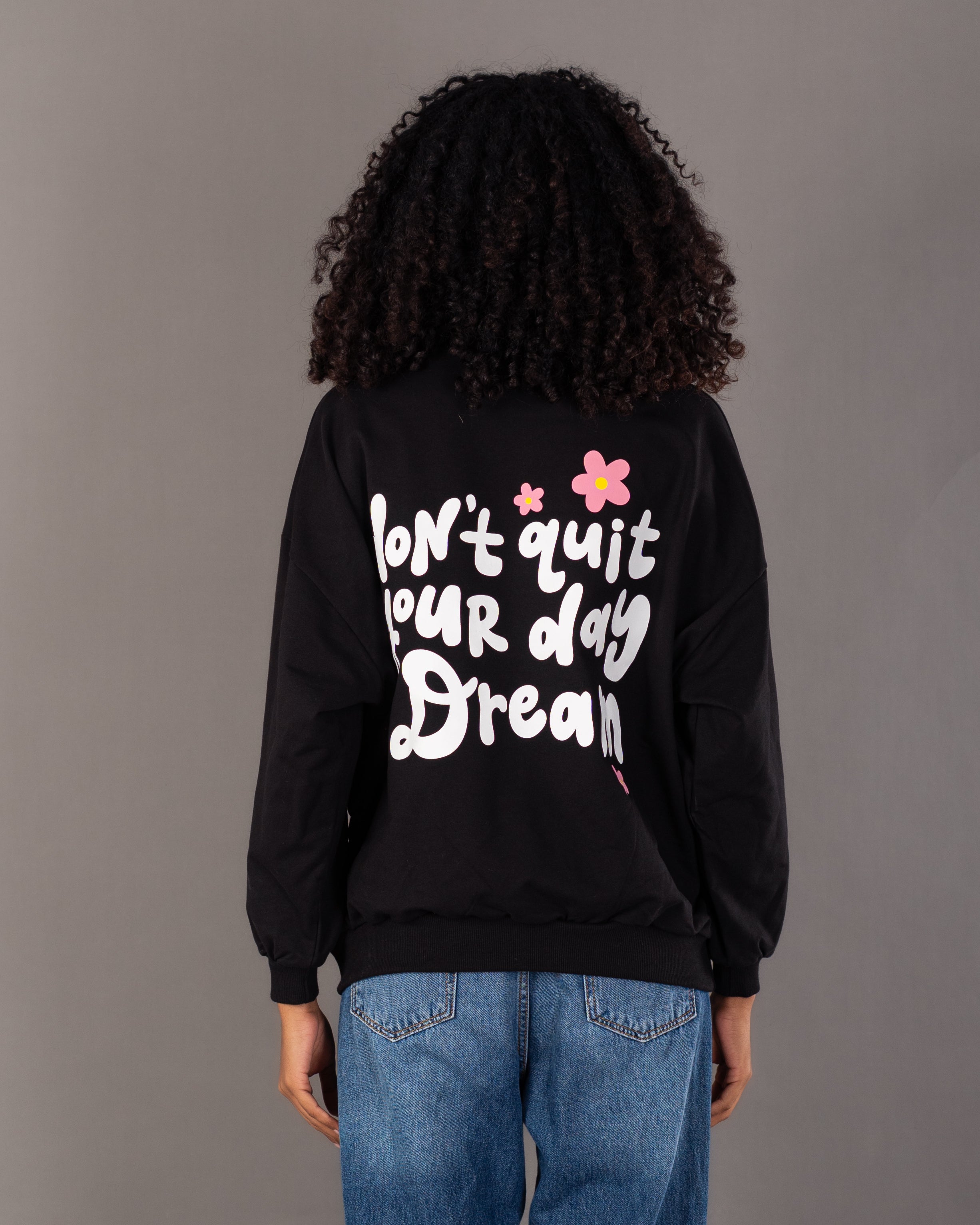 Back Floral Print Sweatshirt
