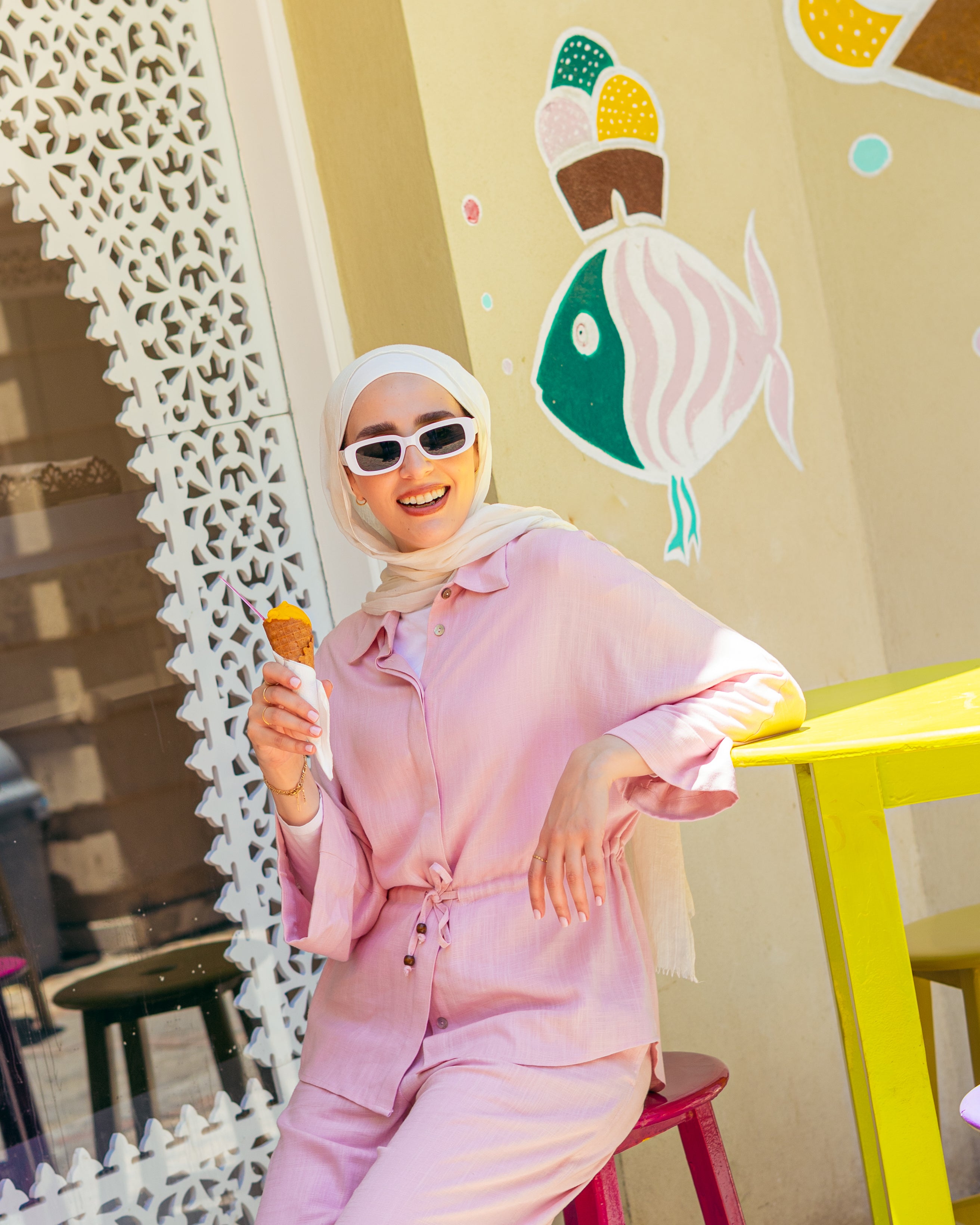 قميص سادة – طويل (خصر مطاطي – خصر برباط)