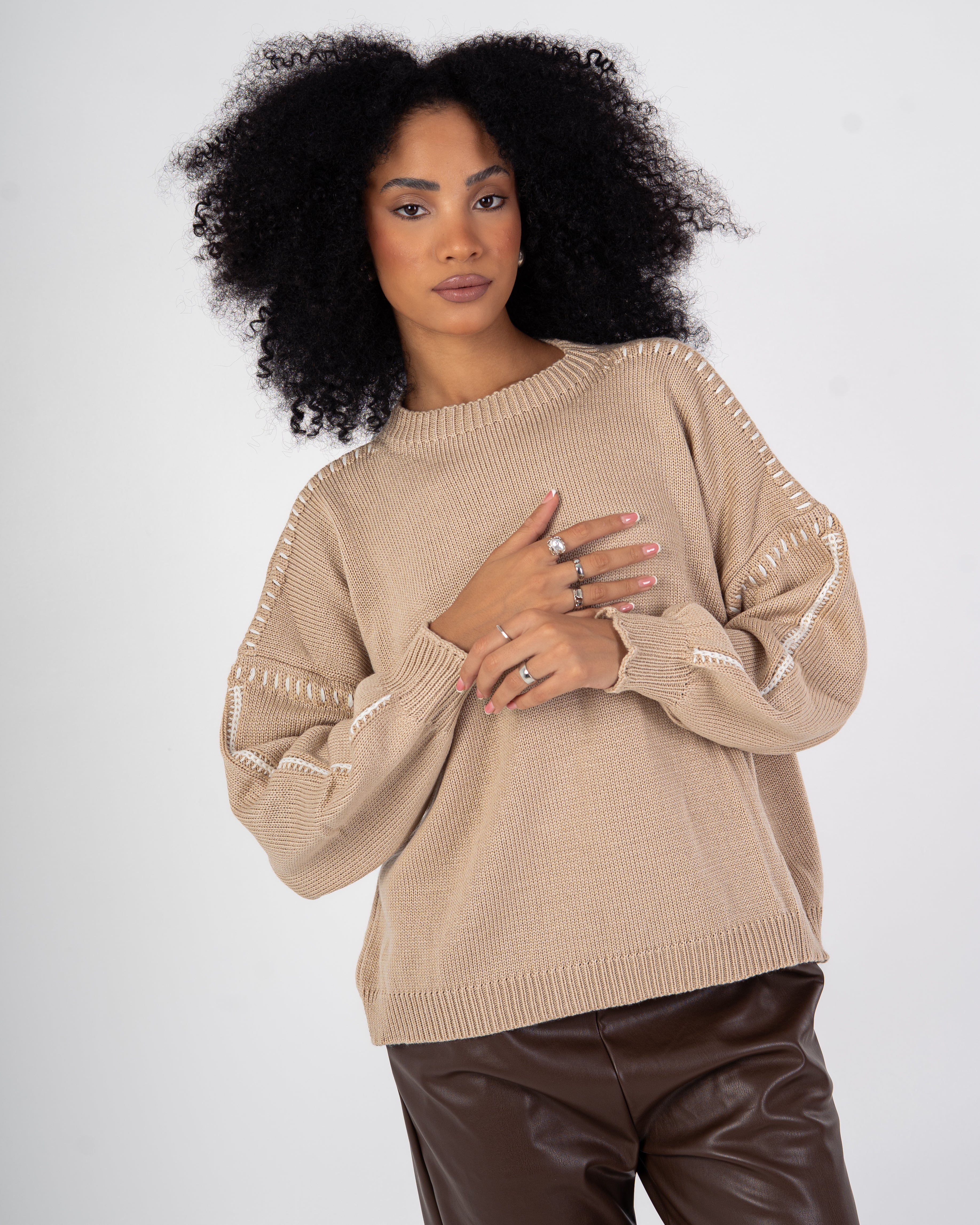 Knitwear Pullover – Embroidered (Shoulders-Sleeves)