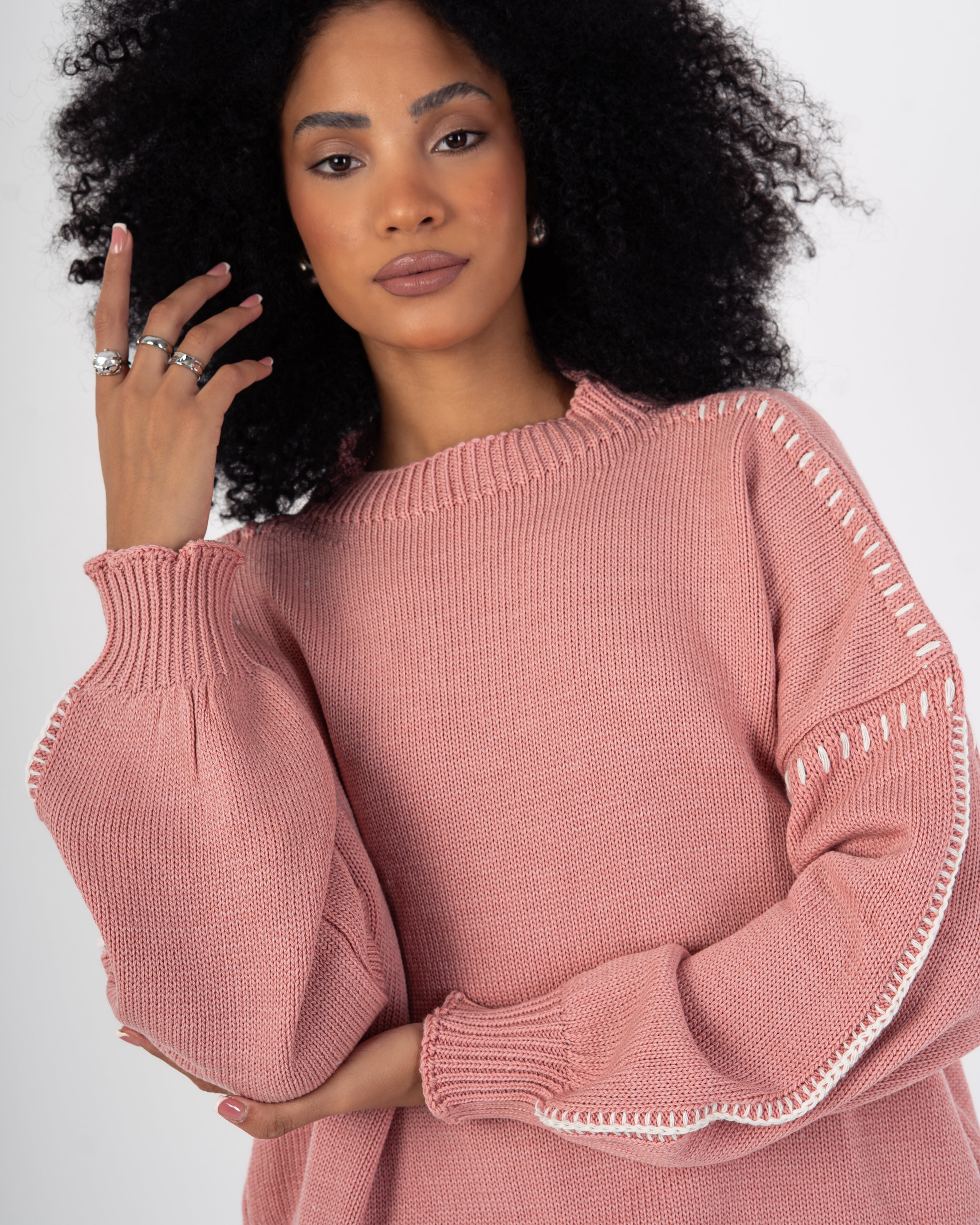Knitwear Pullover – Embroidered (Shoulders-Sleeves)