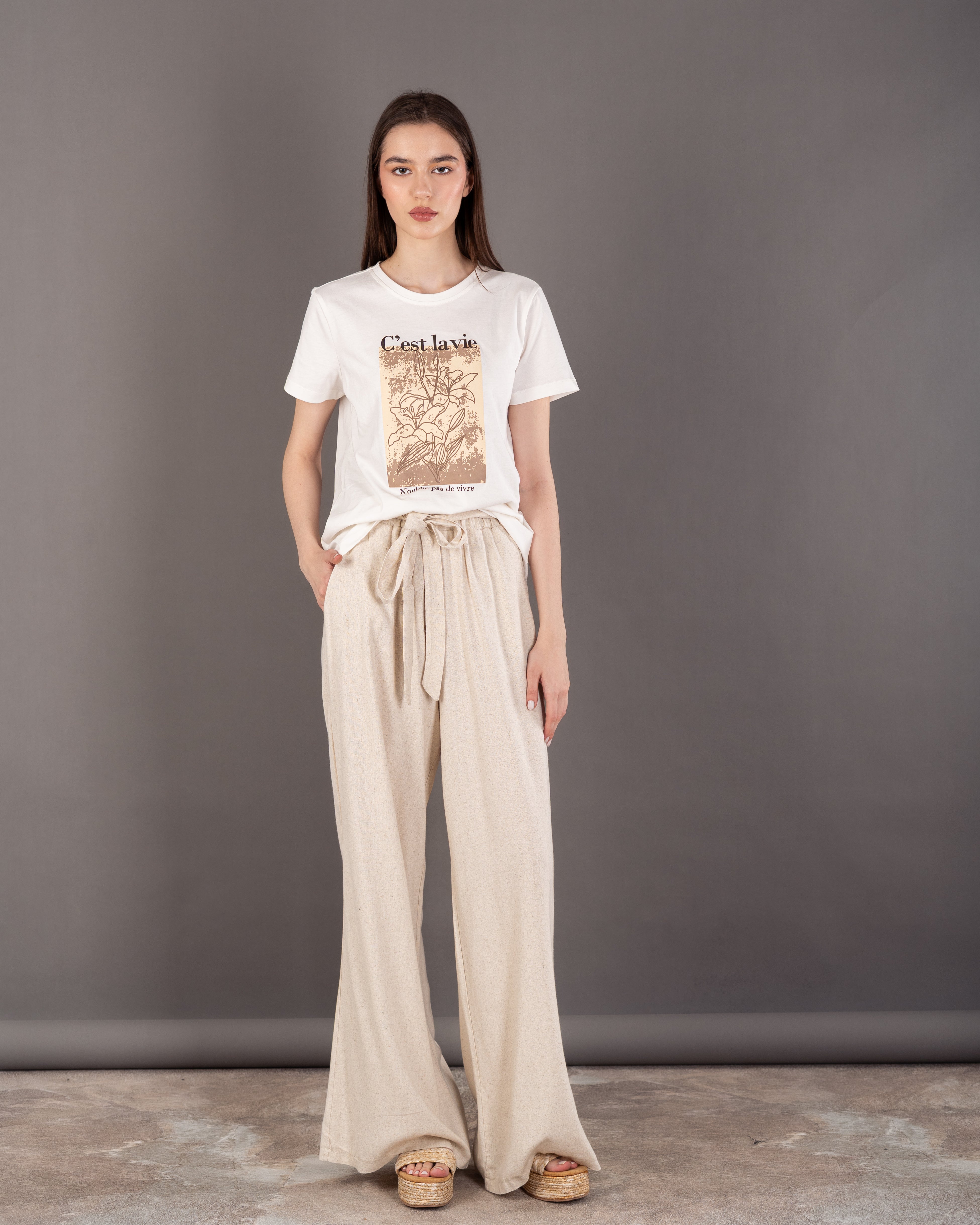 Chest Floral Print T-Shirt