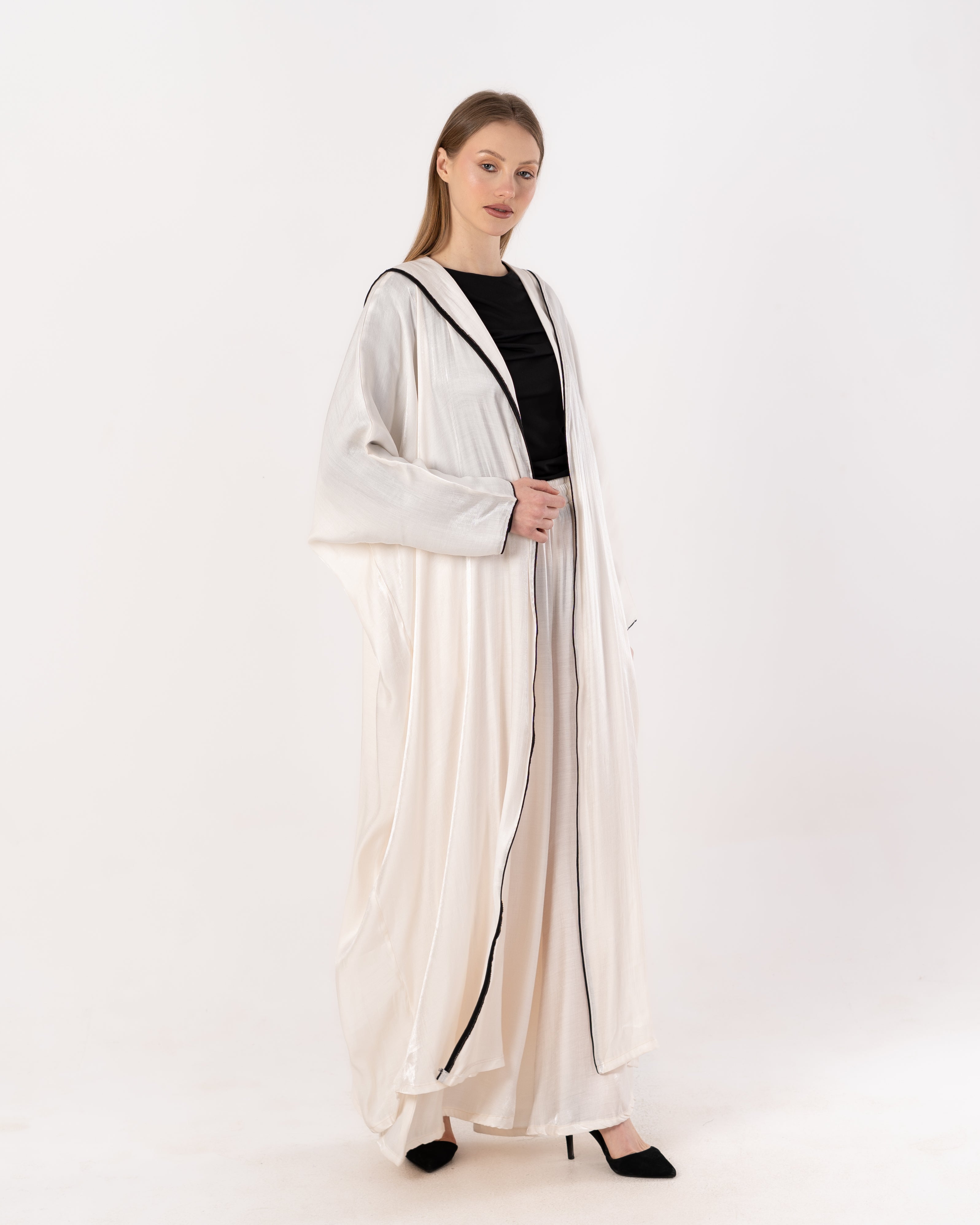 Satin Caftan - Plain (Hooded)