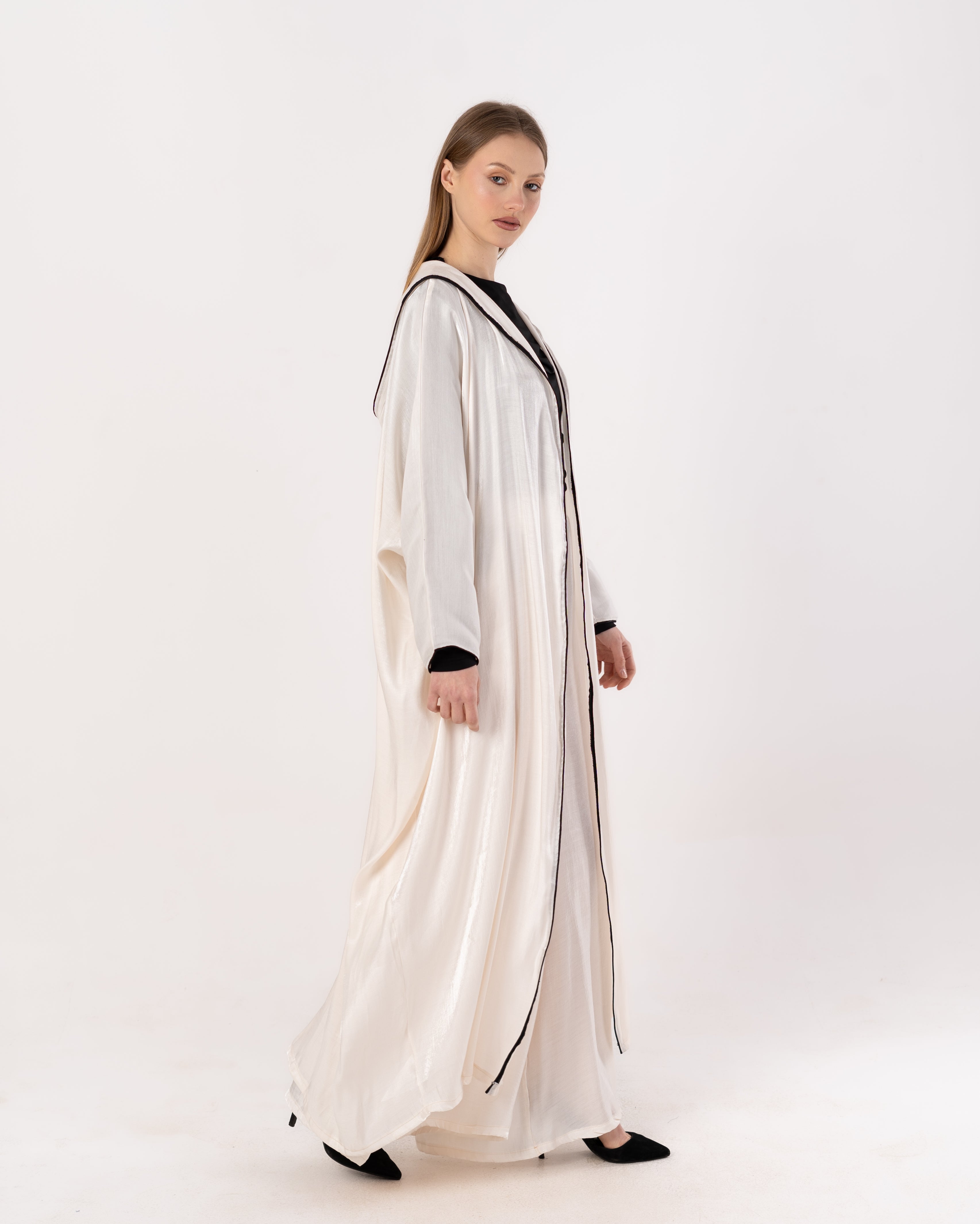 Satin Caftan - Plain (Hooded)